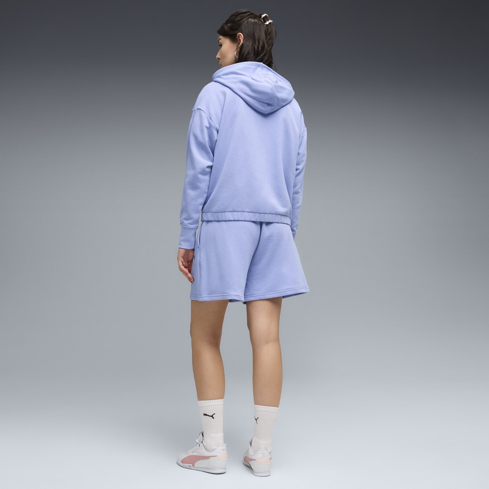 PUMA Jogginganzug Relaxed Kurzer Trainingsanzug mit Kapuze Damen