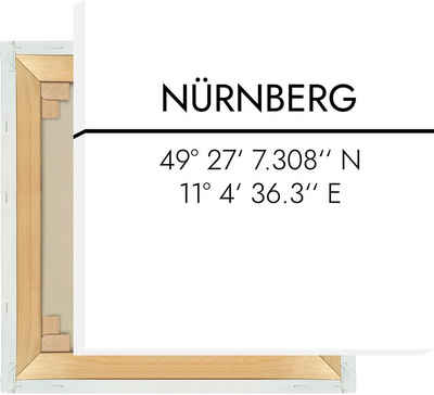 MOTIVISSO Leinwandbild Nürnberg Koordinaten #2