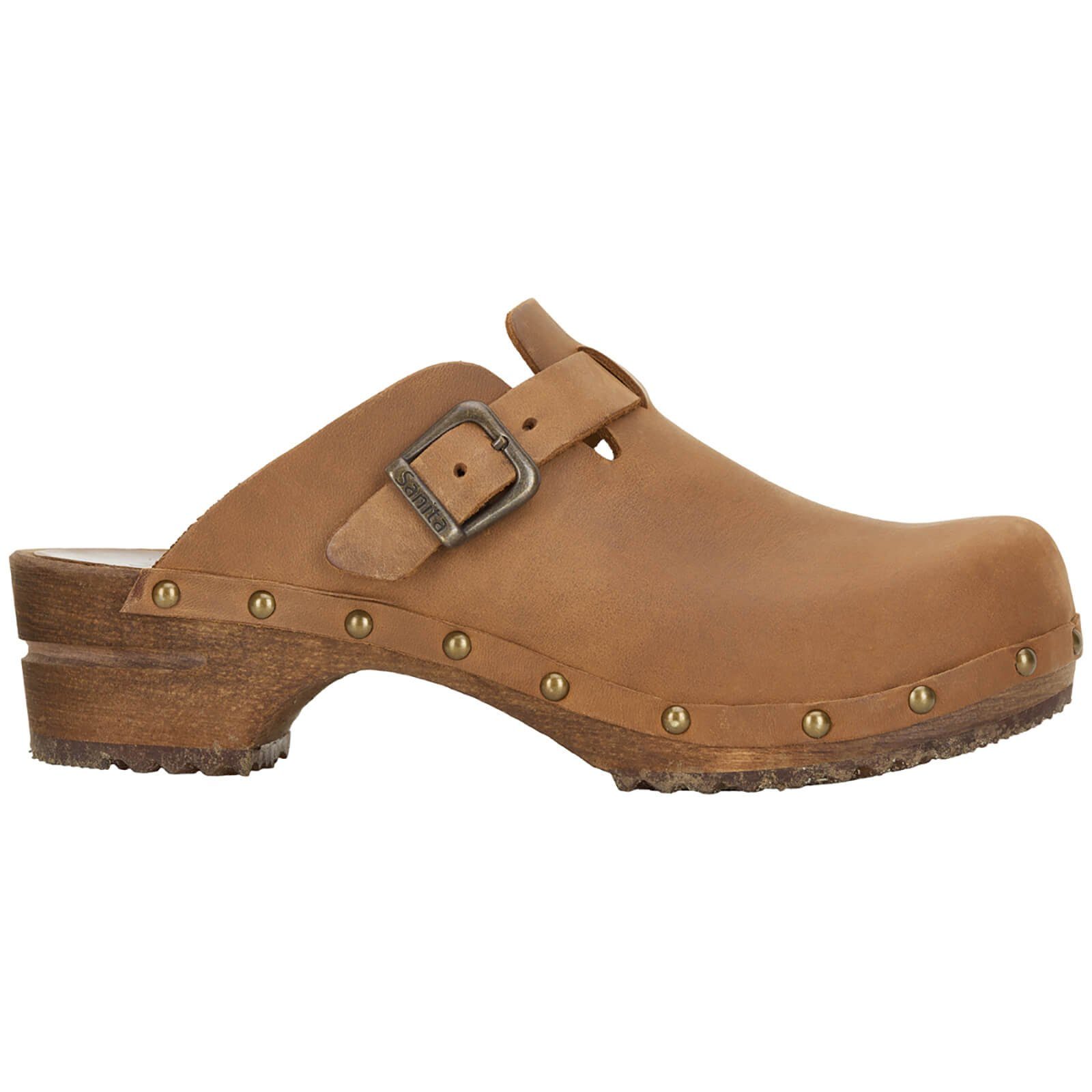 Sanita Wood-Kristel Open Clog Cognac Sandale günstig online kaufen