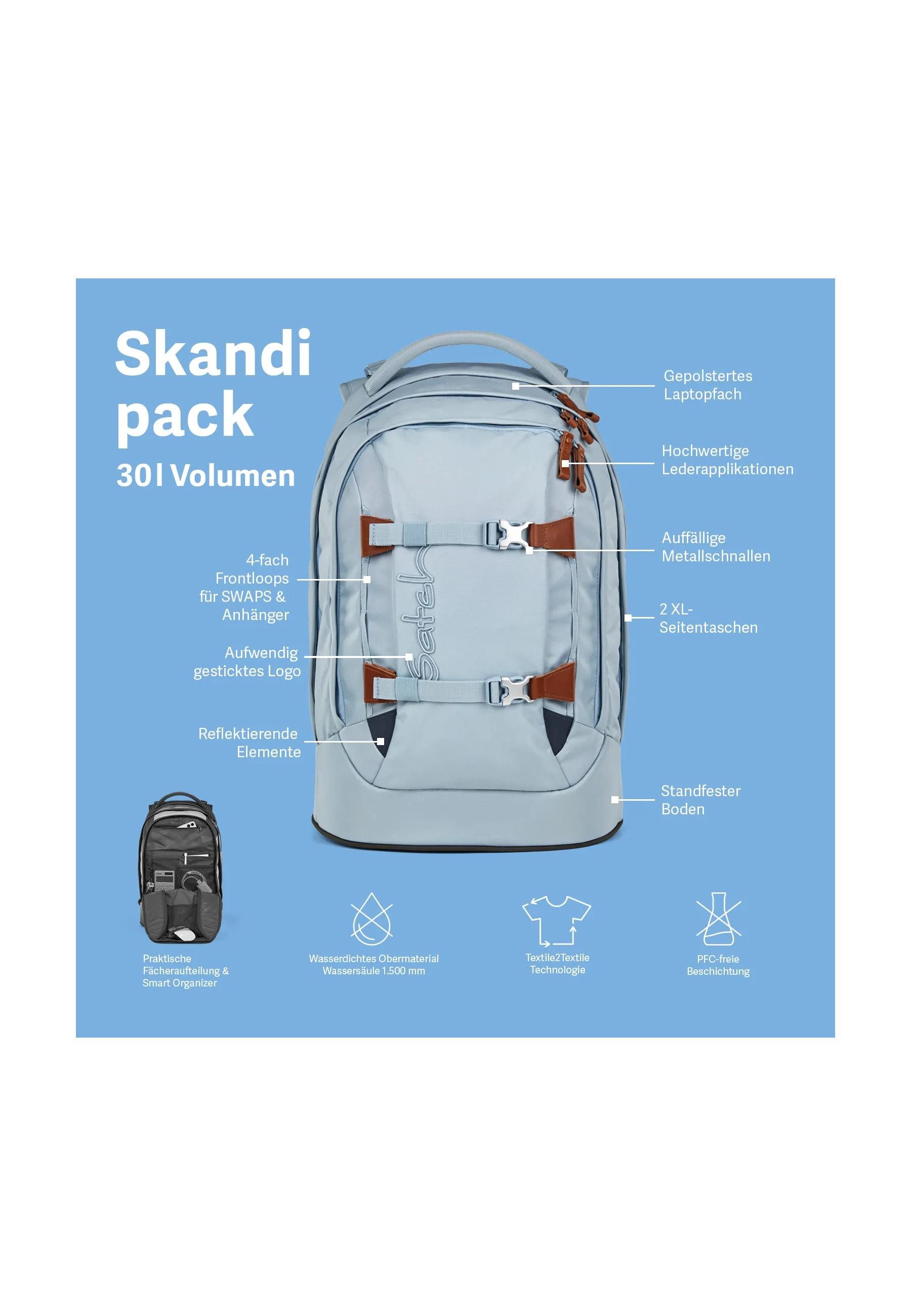 Satch Schulrucksack pack . (1-tlg), größenverstellbares Rückensystem