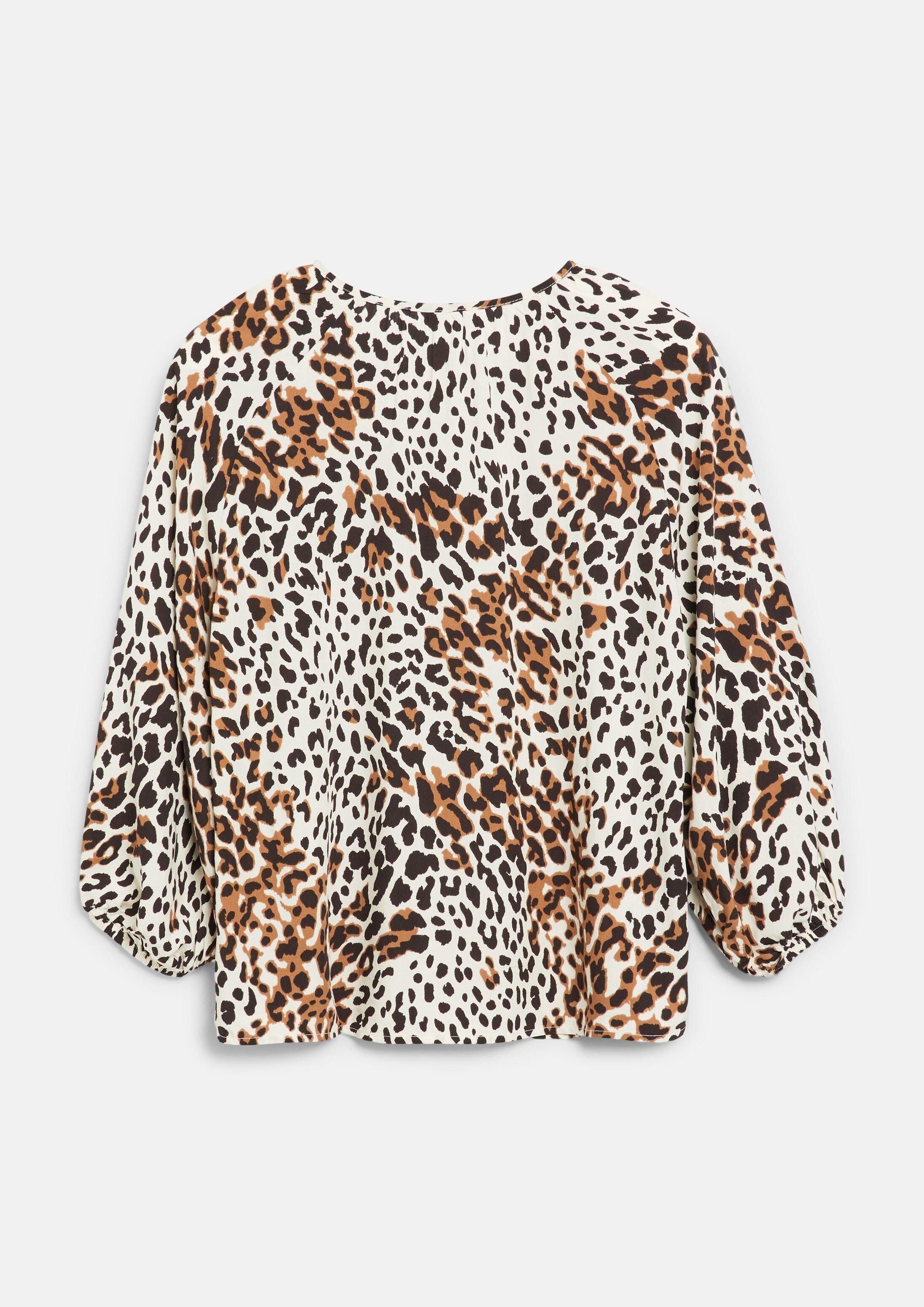 s.Oliver Kurzarmbluse Bluse Bluse im Relaxed Fit mit All-over-Print