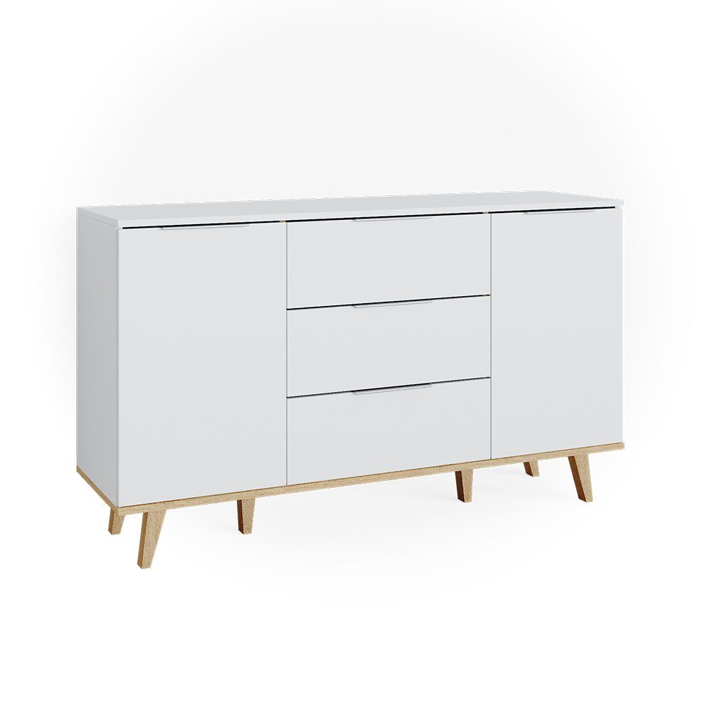 Vicco Kommode Nautica, Weiß/Weiß, 40 x 82 cm (1 St)
