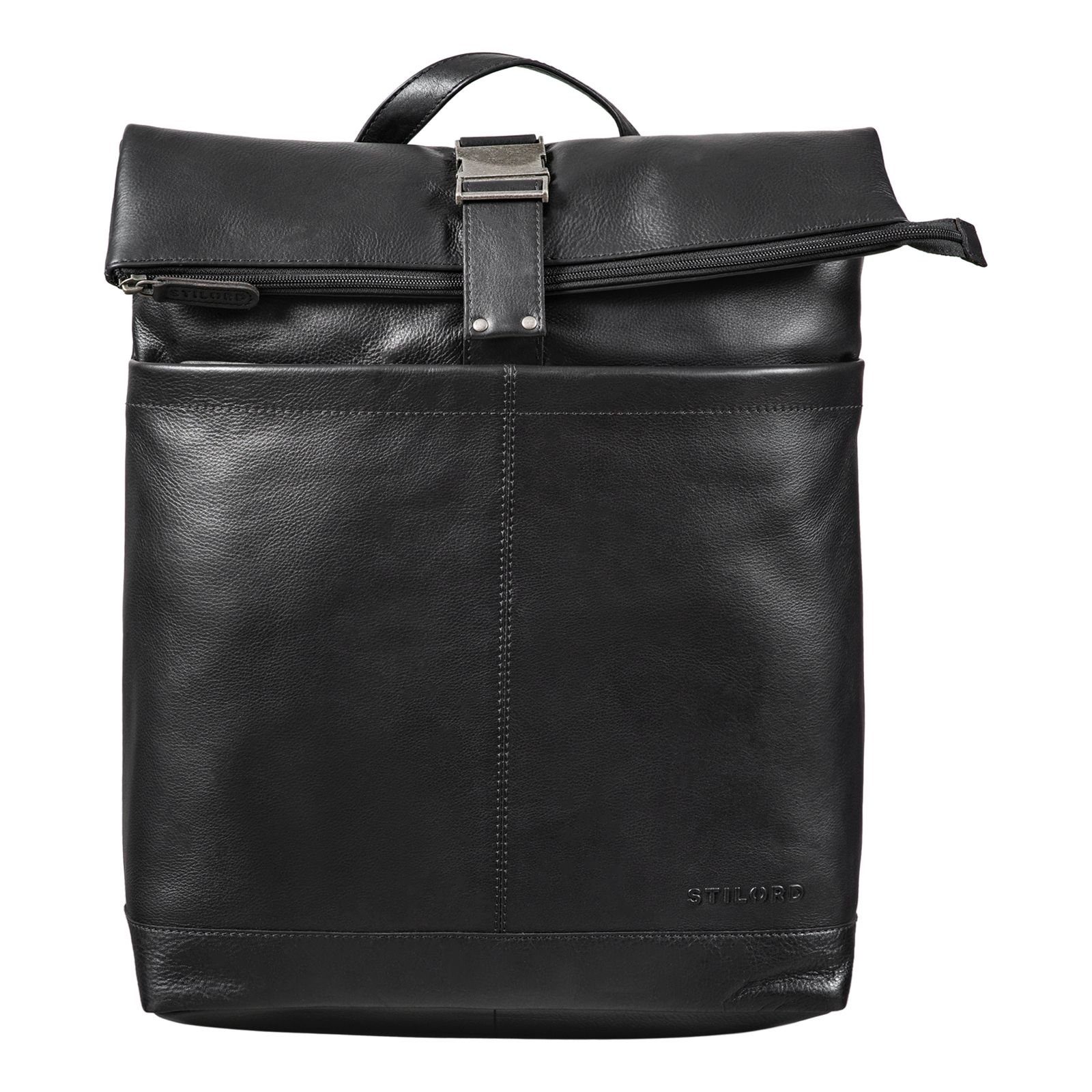 STILORD Notebook-Rucksack STILORD "Hudson" Rolltop Rucksack Leder