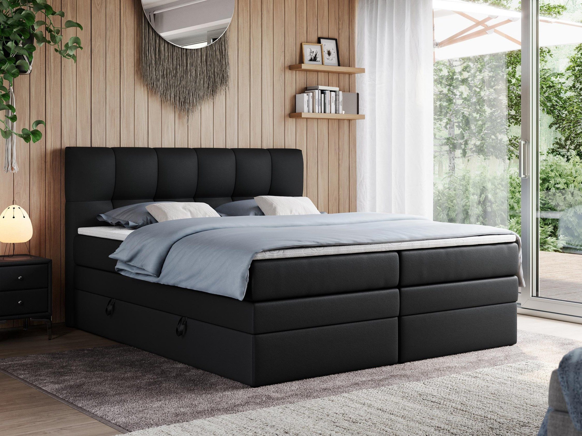 MKS MÖBEL Boxspringbett ALVIN KING (Set, günstig online kaufen