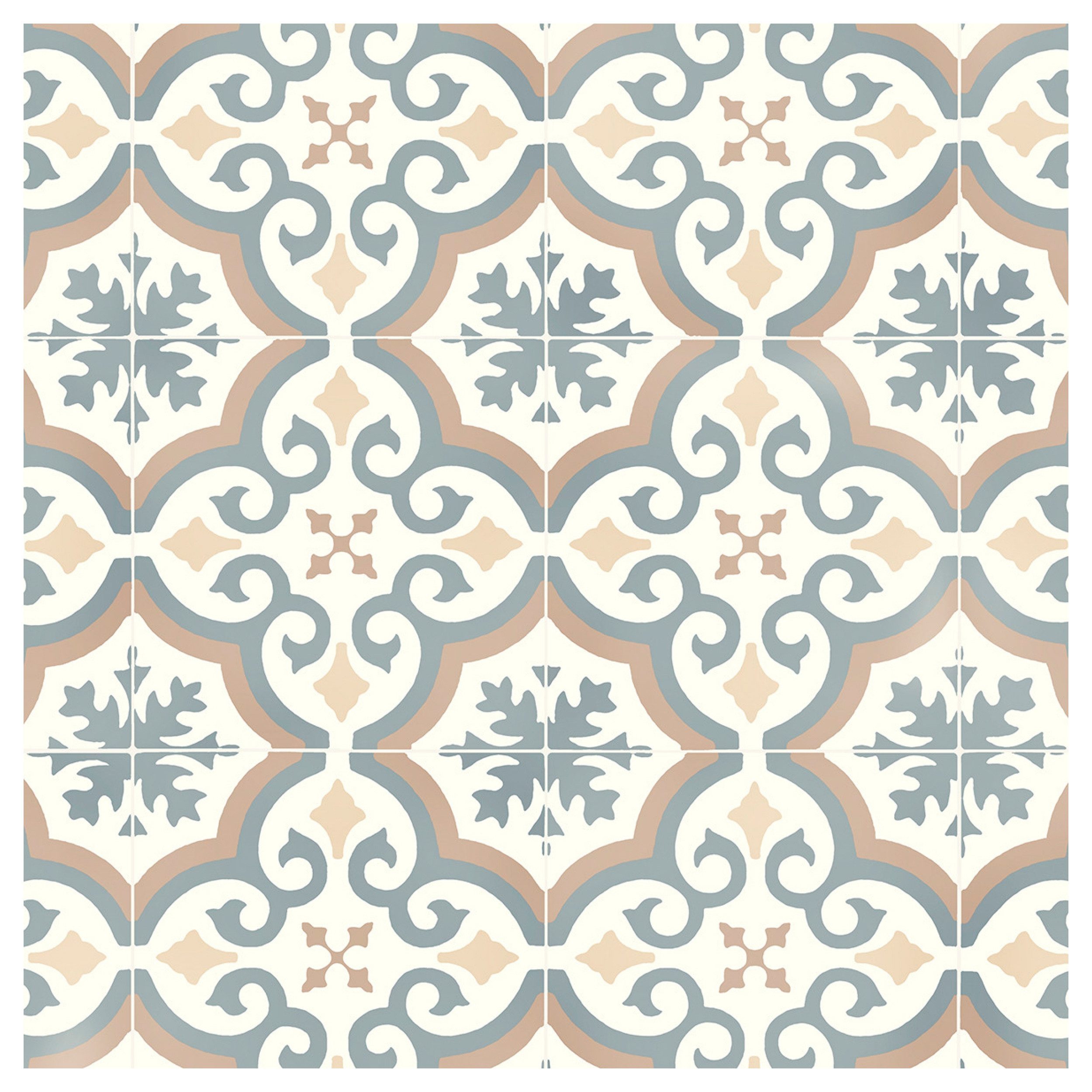 misento Vinylboden Astell in Fliesenoptik, für Feuchtraum- und Privatbereiche, PVC Bodenbelag Meterware 200/400 cm breit, Stärke 2,5 mm