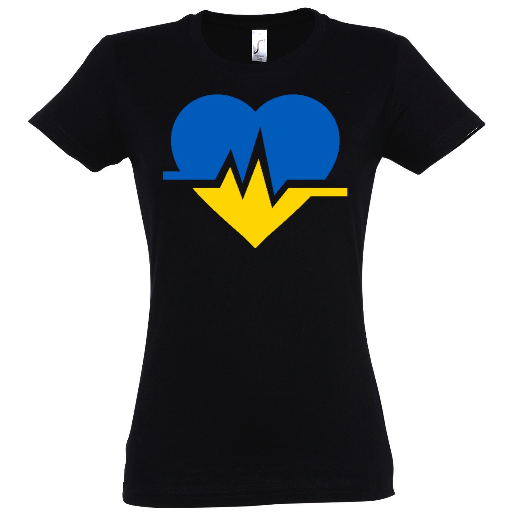 Youth Designz Print-Shirt Ukraine Damen T-Shirt mit modischem Logo Aufdruck