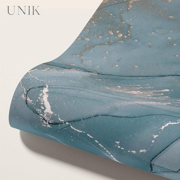 Unik Nordic Vliestapete Fototapete Aquarell blau (250/280/300 cm Höhe) #1079, glatt, grafisch, (Komplettsatz für eine Wand, Vlies, Fototapete, ausdünstungsfreier Druck), Geeignet für alle typischen Oberflächen. Auch Decken oder Schrägen.