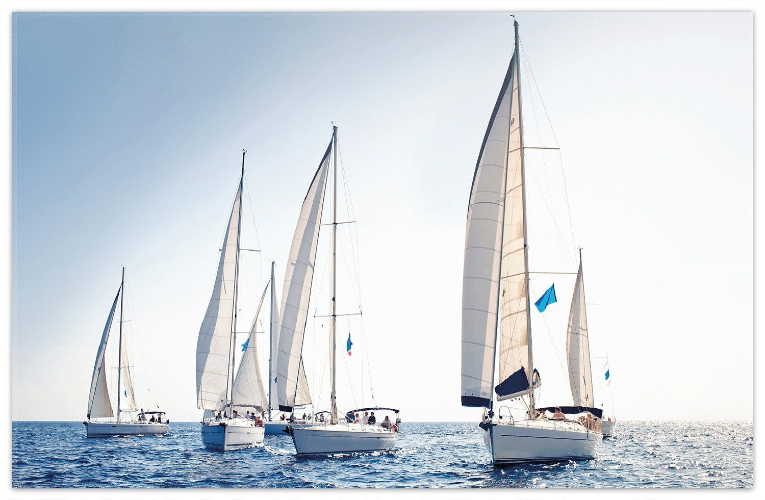 Wallario Teppich Segelschiff auf dem Meer, rechteckig, rutschfest