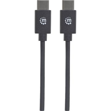 MANHATTAN Manhattan USB-Kabel USB 2.0 USB-C® Stecker 0.50 m Schwarz 354868 USB-Kabel, (0.50 cm)