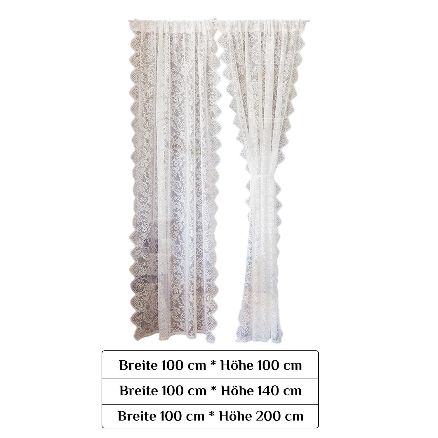 Refttenw Türvorhang Scheibengardine Voile Vorhänge Blumen günstig online kaufen