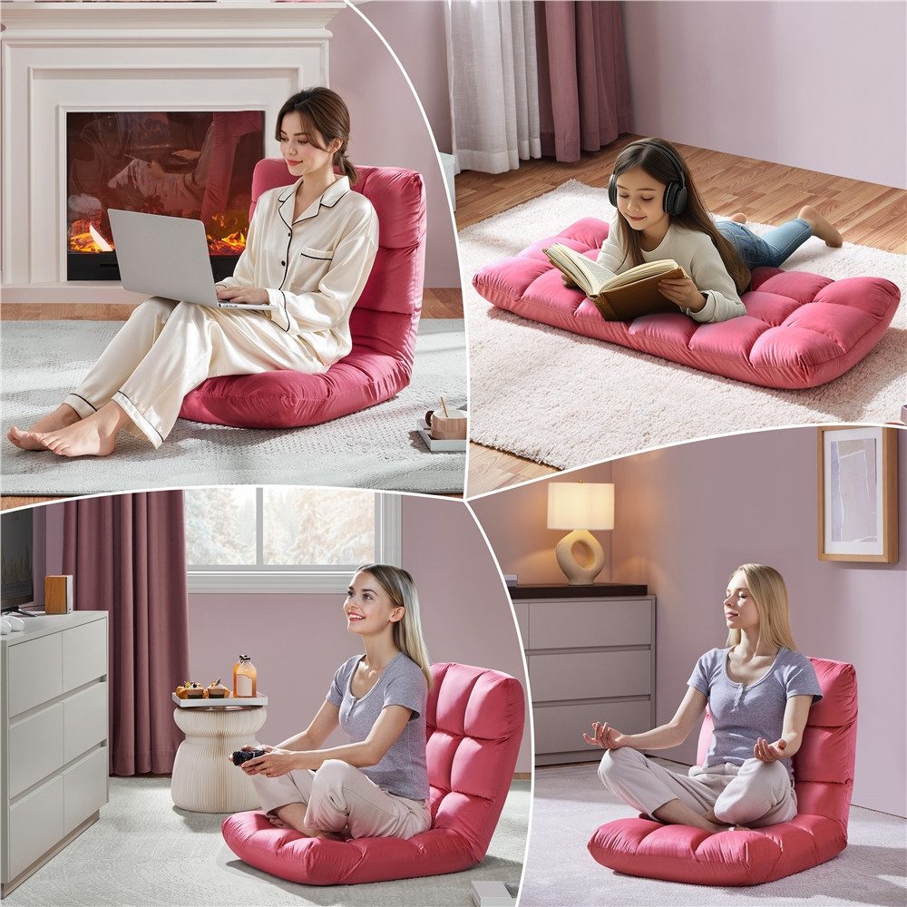 Yaheetech Relaxsessel mit Verstellbarer Lehne, Bodensessel günstig online kaufen