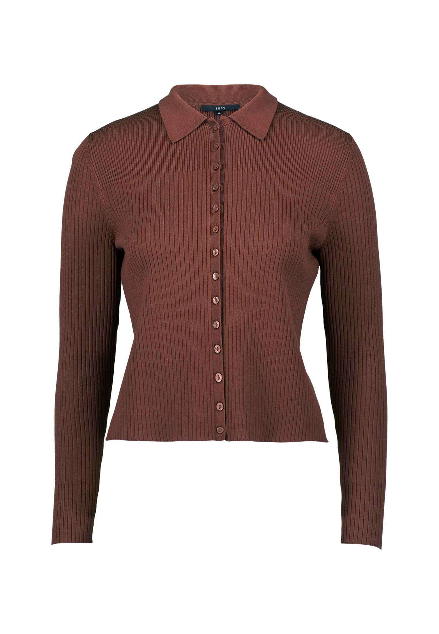 Zero Strickjacke Damen Strickjacke mit Knopfleiste (1-tlg) Knopfleiste günstig online kaufen