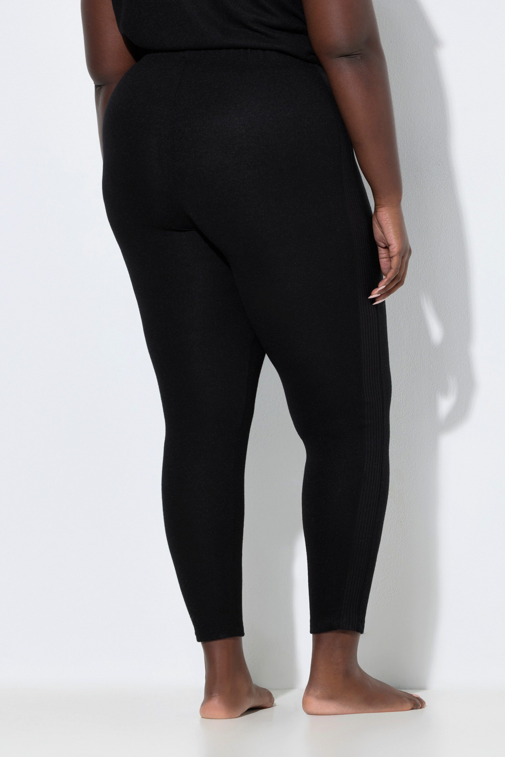 Ulla Popken Homewearhose Loungewear-Leggings Seitenstreifen Elastikbund