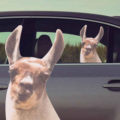 Fenstersticker Ride With Llama - Fenstersticker "Lama", Thumbs Up