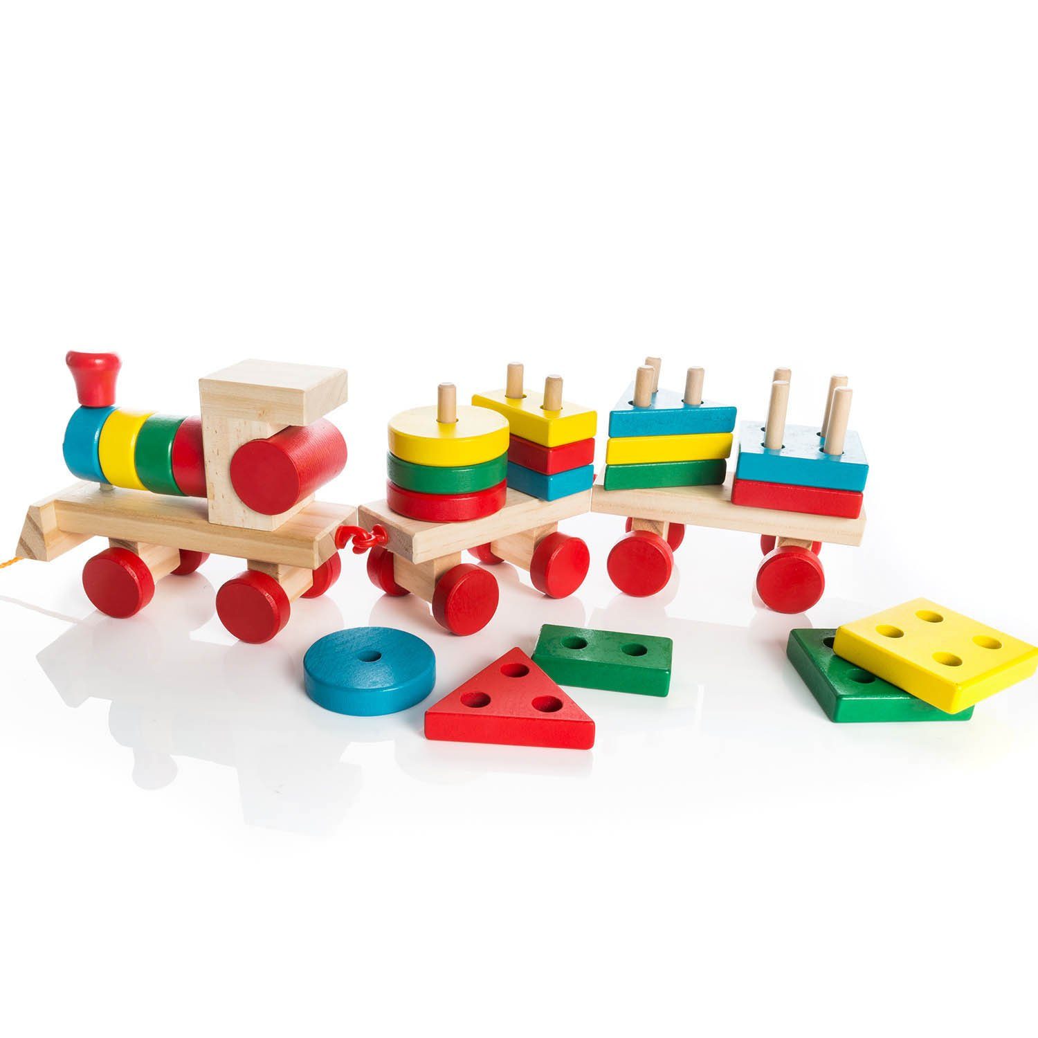 all Kids United Spielzeug-Eisenbahn Holz-Zug Spielzeug für Kleinkinder – So günstig online kaufen
