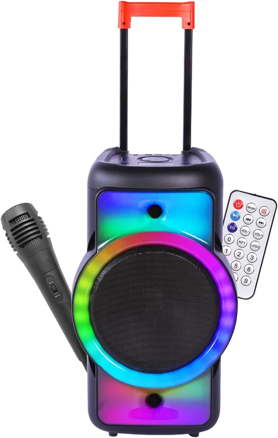 fontastic Bluetooth Party Lautsprecher 12" Trolley LED Karaoke 40W TWS Bluetooth-Lautsprecher (40 W)