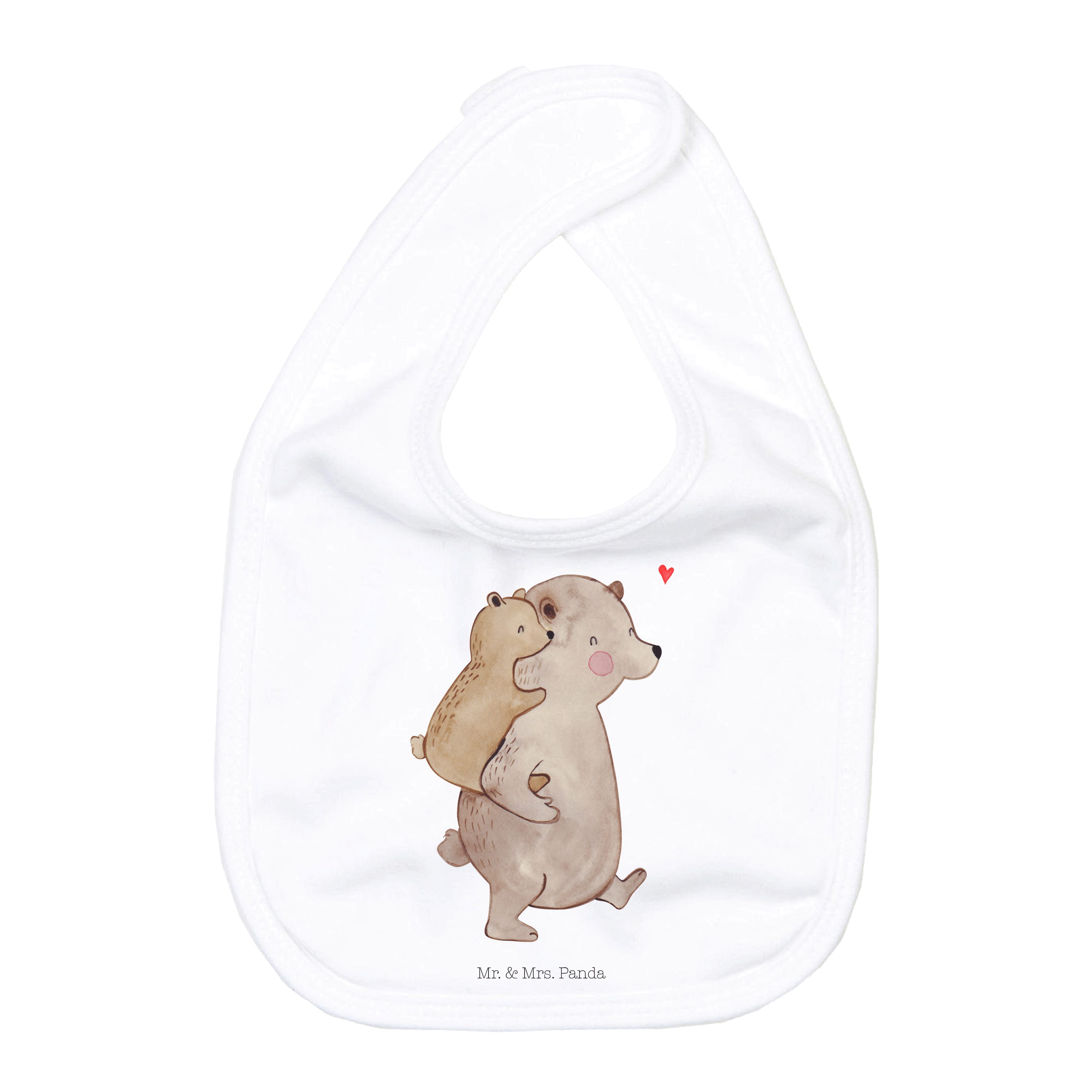 Tragetuch Papa Bär - Weiß - Geschenk, Sabberlätzchen, Vatertag, Mama, Geschenk