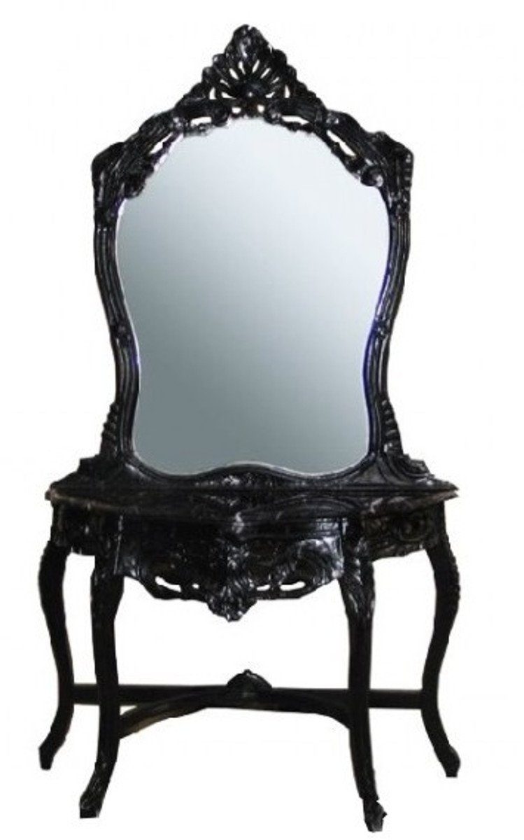 Schwarz Spiegelkonsole - Marmorplatte Barockspiegel mit Padrino mit Casa Barock Konsole Spiegel