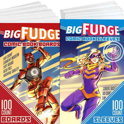 Big Fudge View Cover 100 Schutzhüllen und Boards für Comics aus den 1990ern und heute, 100 Comic Hüllen & Boards für 1990' & heutige Comics