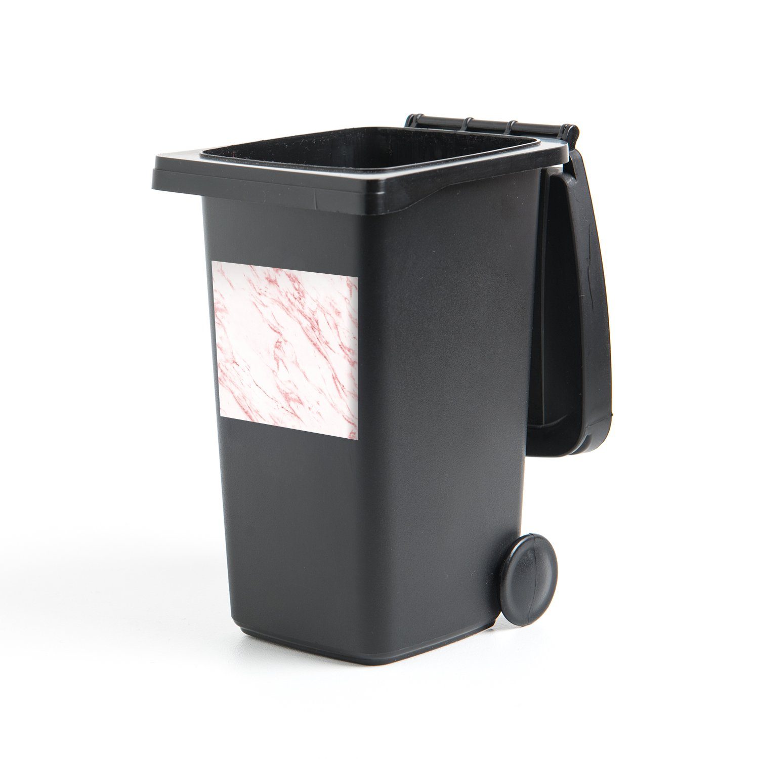 MuchoWow Wandsticker Marmor - Luxus - Rosa (1 St), Mülleimer-aufkleber, Mülltonne, Sticker, Container, Abfalbehälter