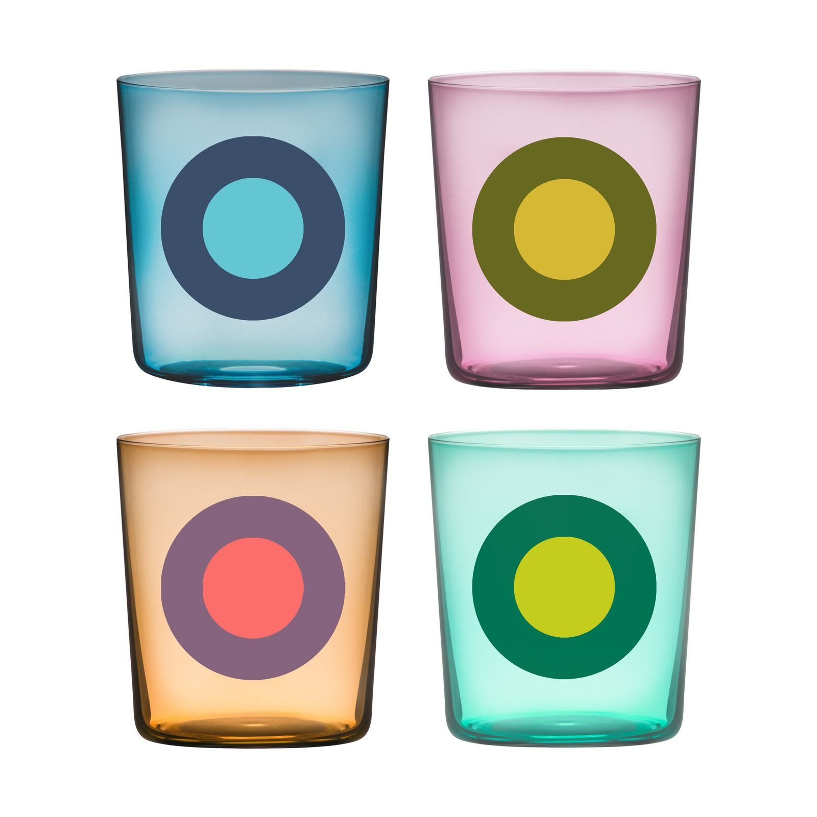 Remember Gläser-Set Gläser Dots 4 Stück - Modell Set 2, Glas, Remember Gläser Dots 4 Stück - Modell Set 2