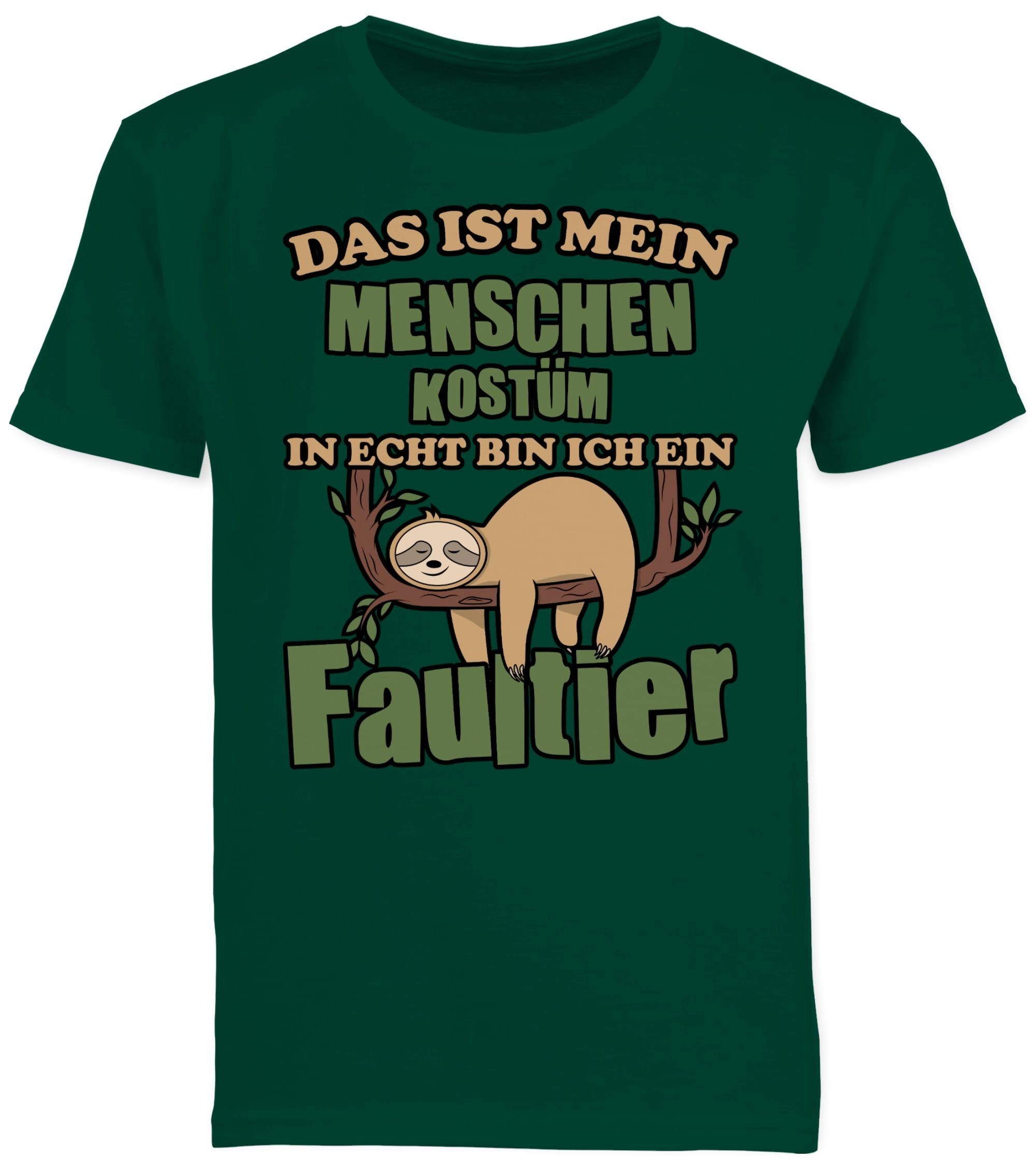Shirtracer T-Shirt Das ist mein Menschen Kostüm in echt bin ich ein Faultier I Fastnacht (1-tlg) Karneval & Fasching