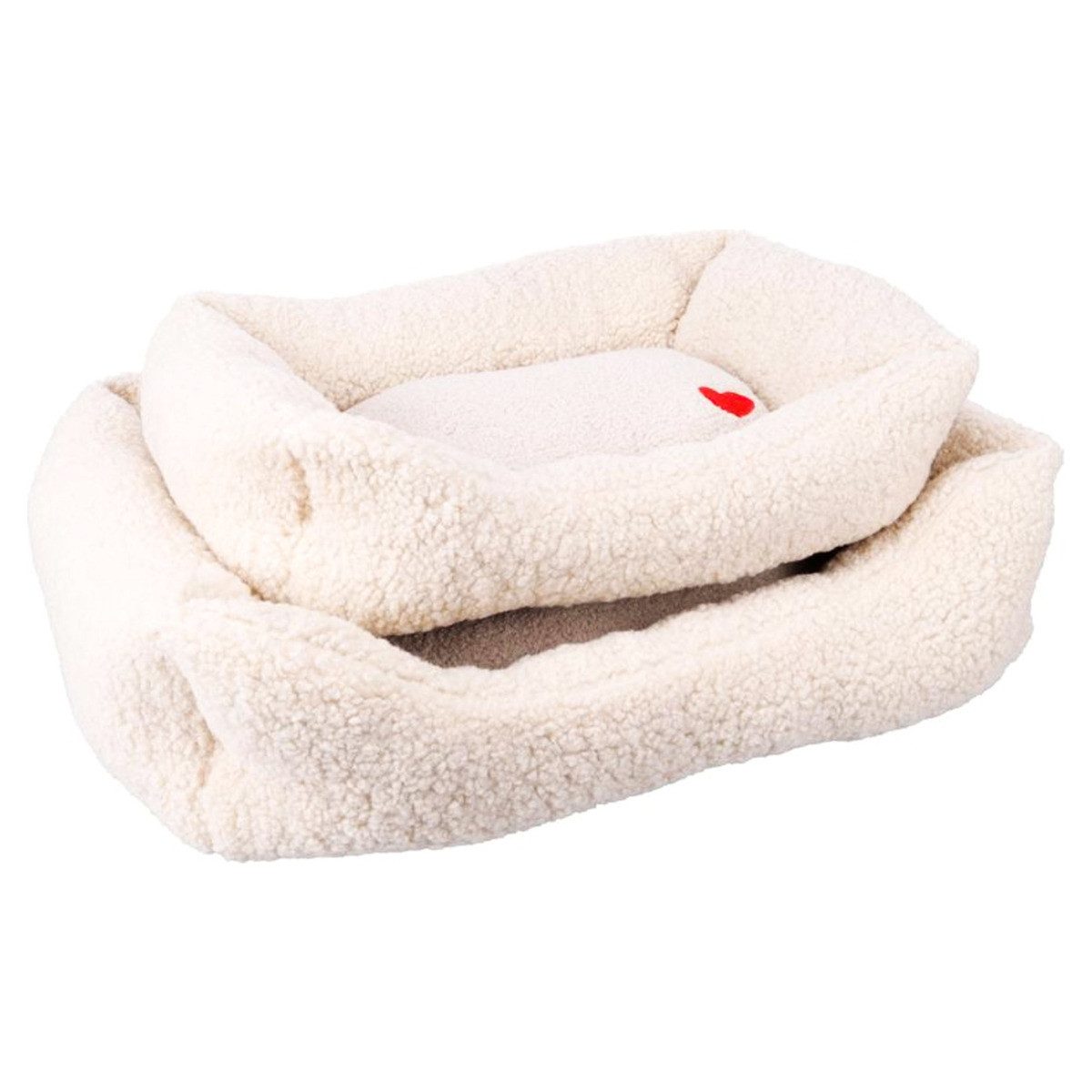 Flamingo Tierbett Hundebett Lief rechteckig beige