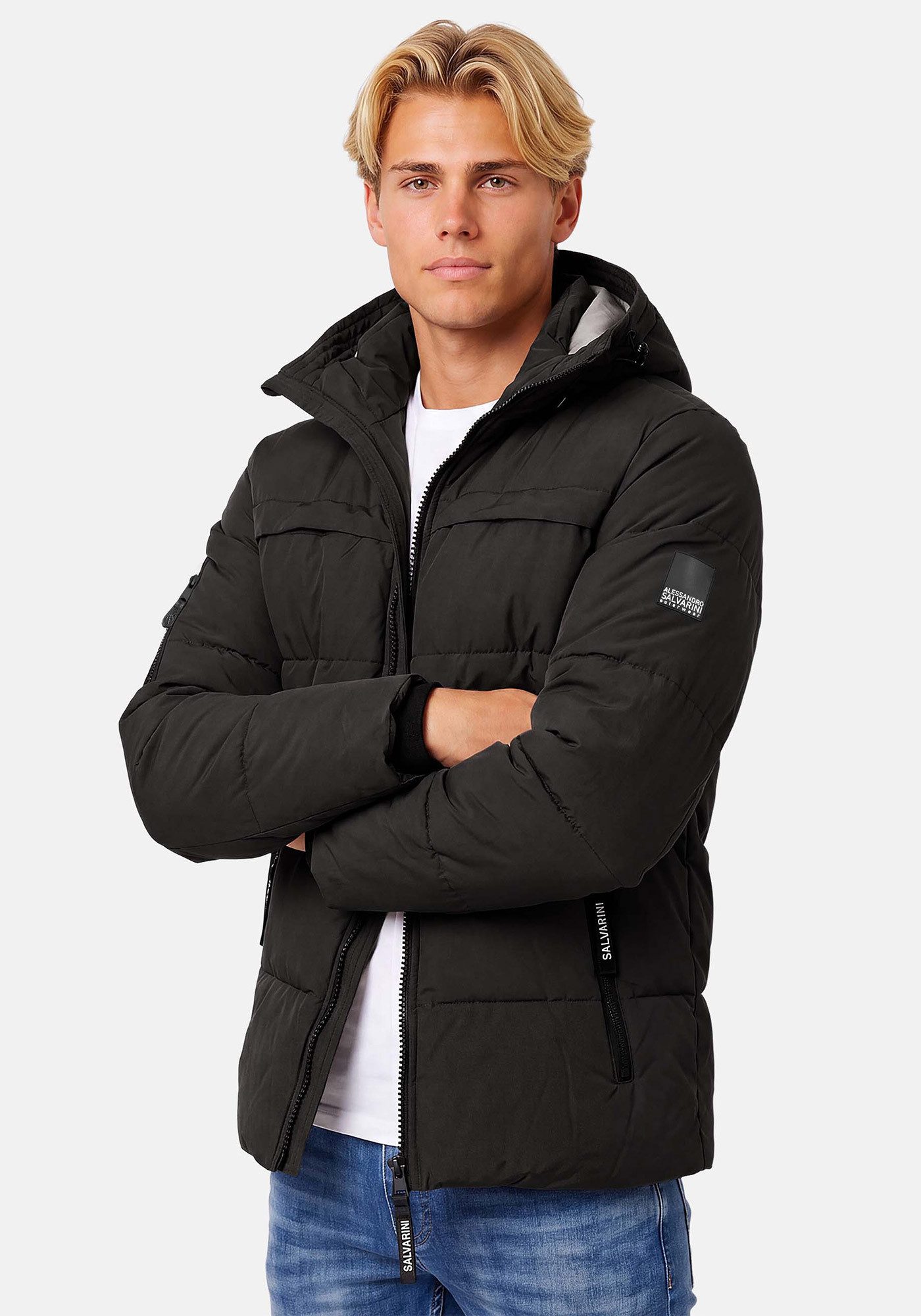 Alessandro Salvarini Winterjacke ASDiego mit extra hohem Kragen und vielen Taschen – Bild 3 von 5