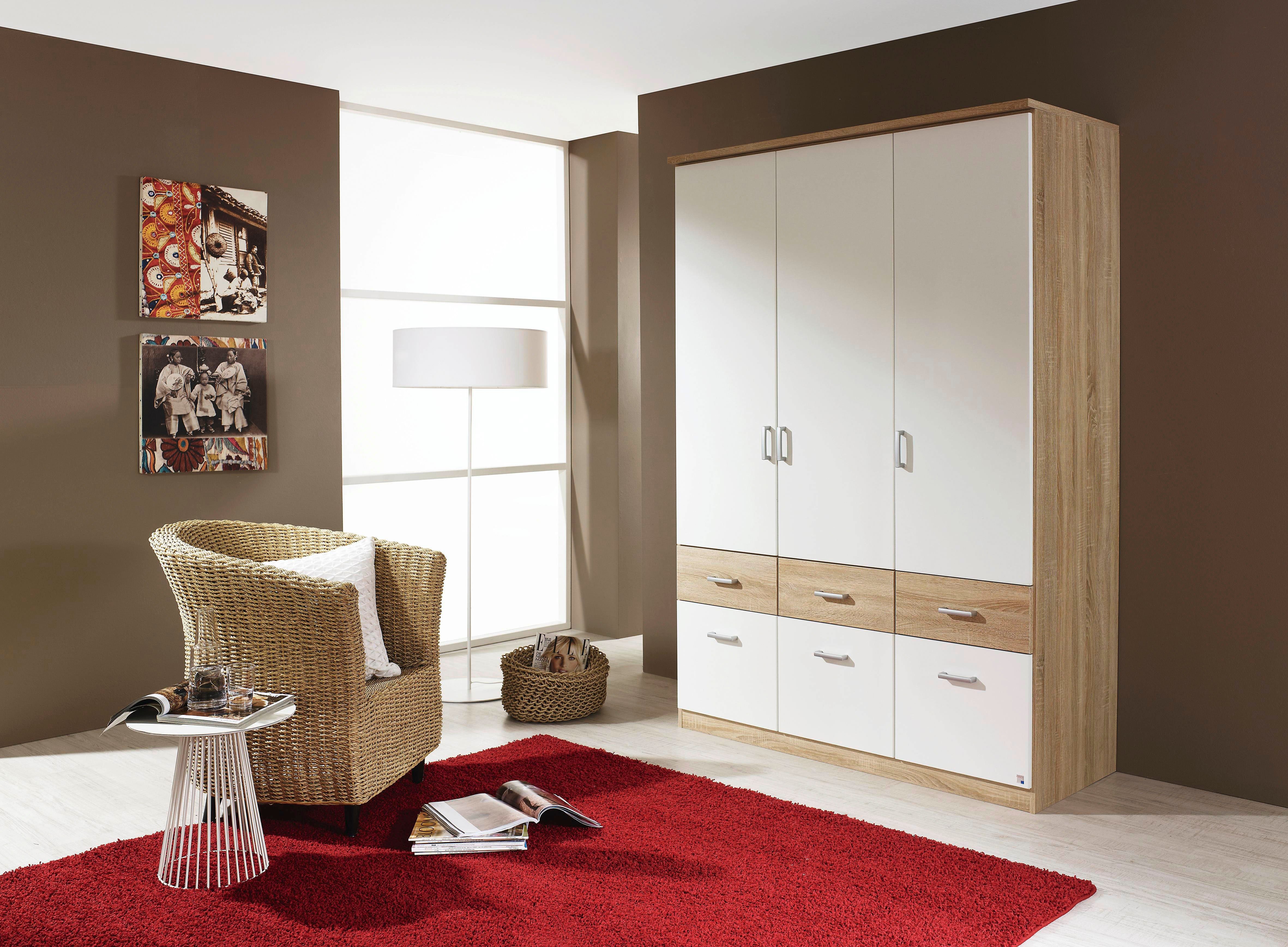 rauch Kleiderschrank Kleiderschrank Schrank Garderobe deckenhoher Schrank BREMEN (optional mit Spiegel, Breiten: 91/136/181 cm, Höhe: 199 cm) in vielen Farbvari – Bild 2 von 5