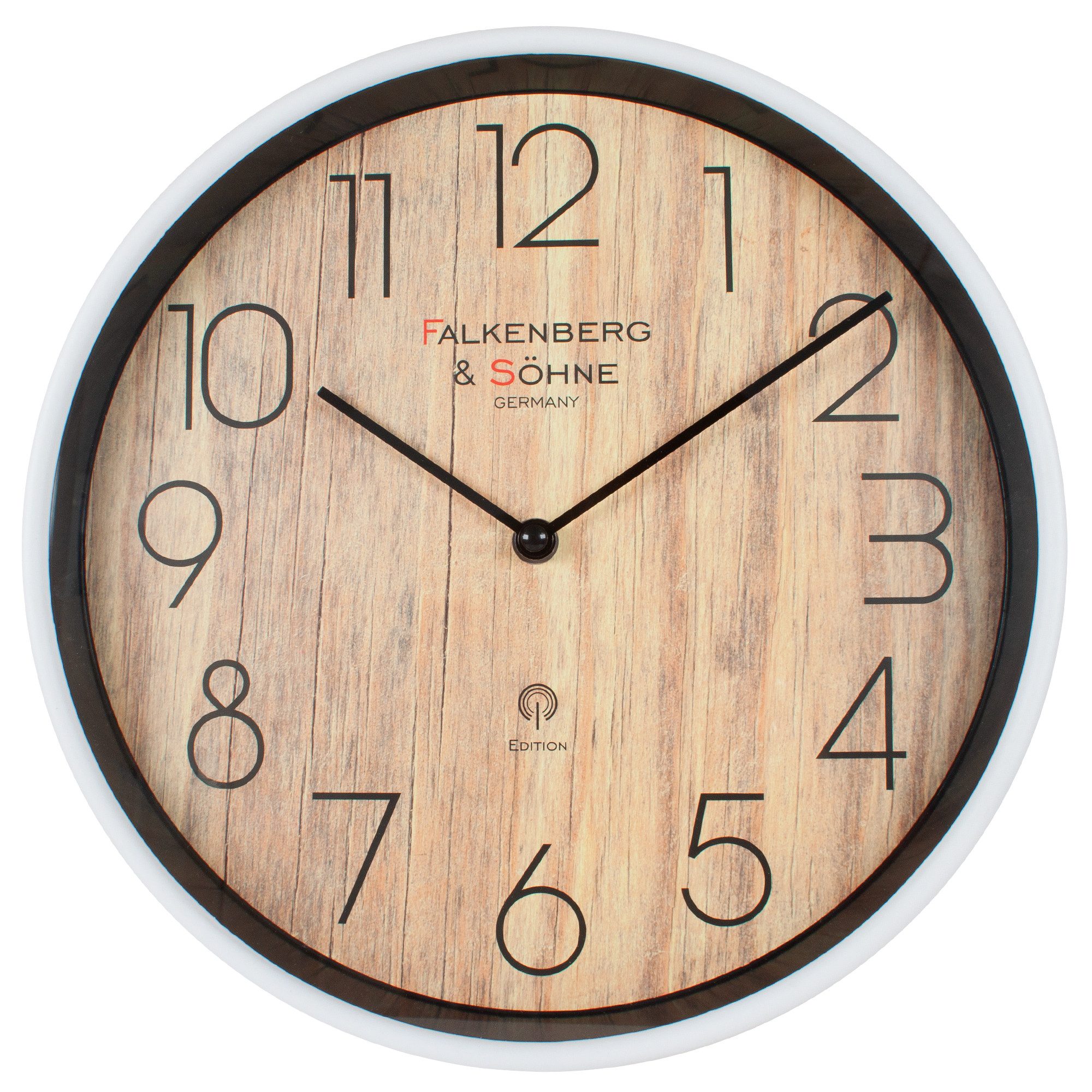 Falkenberg & Söhne Funkwanduhr Design Funkwanduhr 30 cm Lautloses Quarzuhrw günstig online kaufen