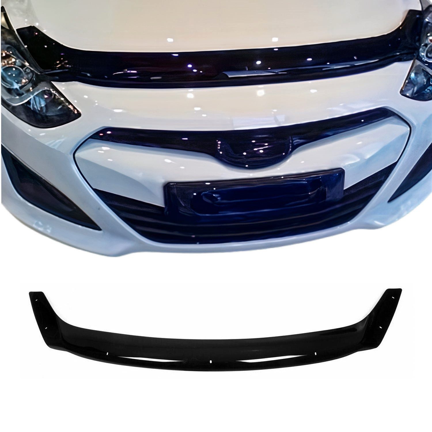 OMAC Lüftungsgitter Motorhaube Deflektor für Hyundai i30 2012-2017 Dunkel (1 St), Luftabweiser, Abweiser, Schneeschutz, Langlebig,Einfache Montage