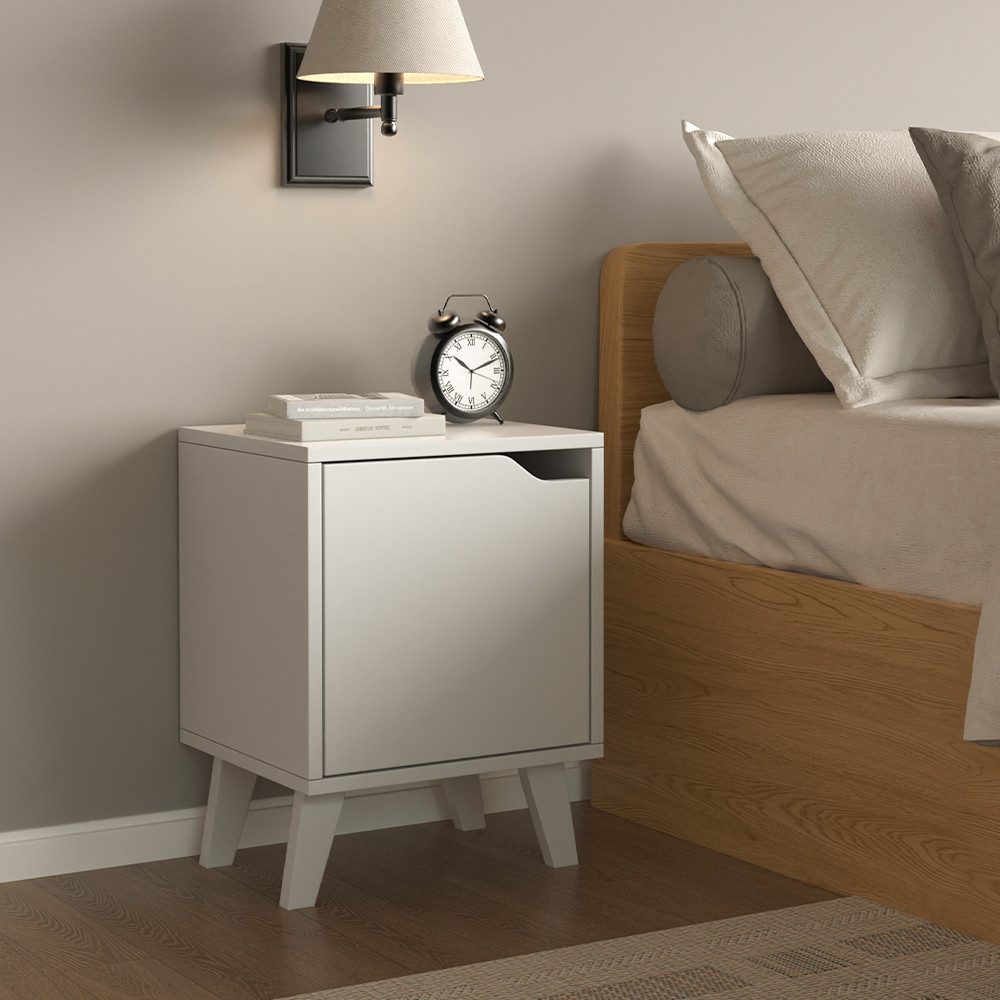 Nachtschrank Malu, Weiß, 2er Set