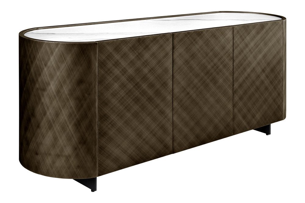riess-ambiente Sideboard REFLECTION 150cm weiß / bronze · Kommode mit 3D Ef günstig online kaufen