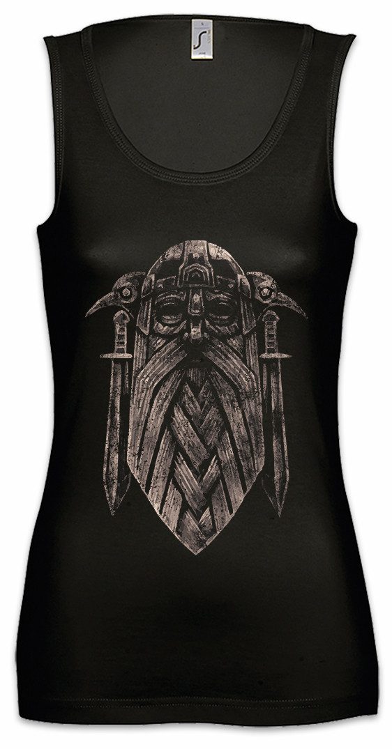 Tanktop Odhin IX Ärmelloses Damen T-Shirt Wölfe Thor Paganismus Wikinger Tyr