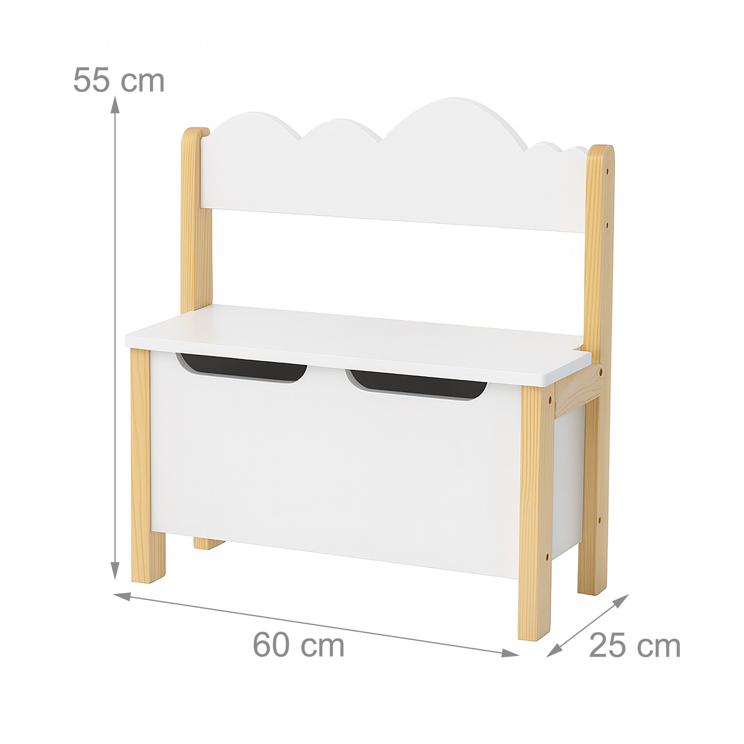 relaxdays Sitzbank Kinderbank mit Stauraum (1-St) – Bild 4 von 5