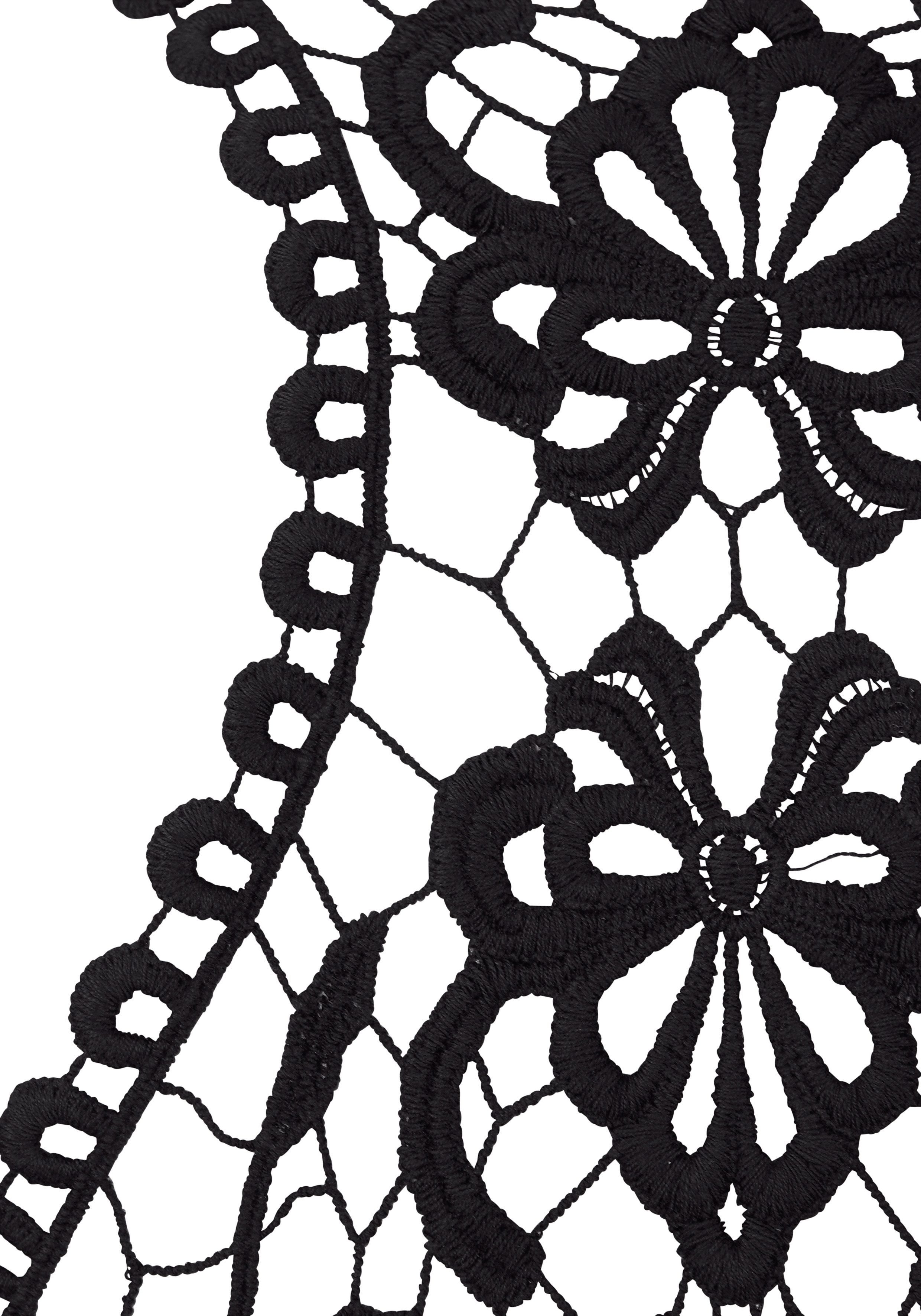 LASCANA Strandtop mit Häkelspitze und Wasserfallausschnitt vorne leichtes Jerseytop im Boho-Stil, Sommertop in lockerer Passform – Bild 5 von 5