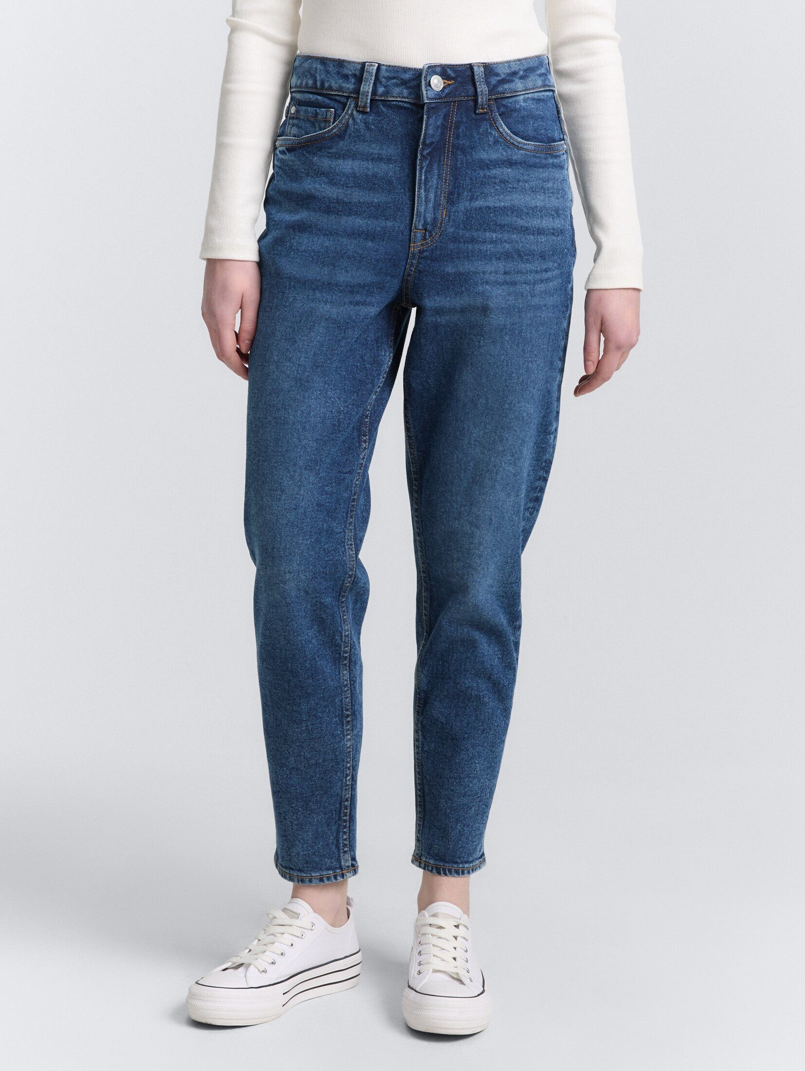 TOM TAILOR Denim Ankle-Jeans Jeanshosen TTLINLEY MOM High Waist Ankle Jeans