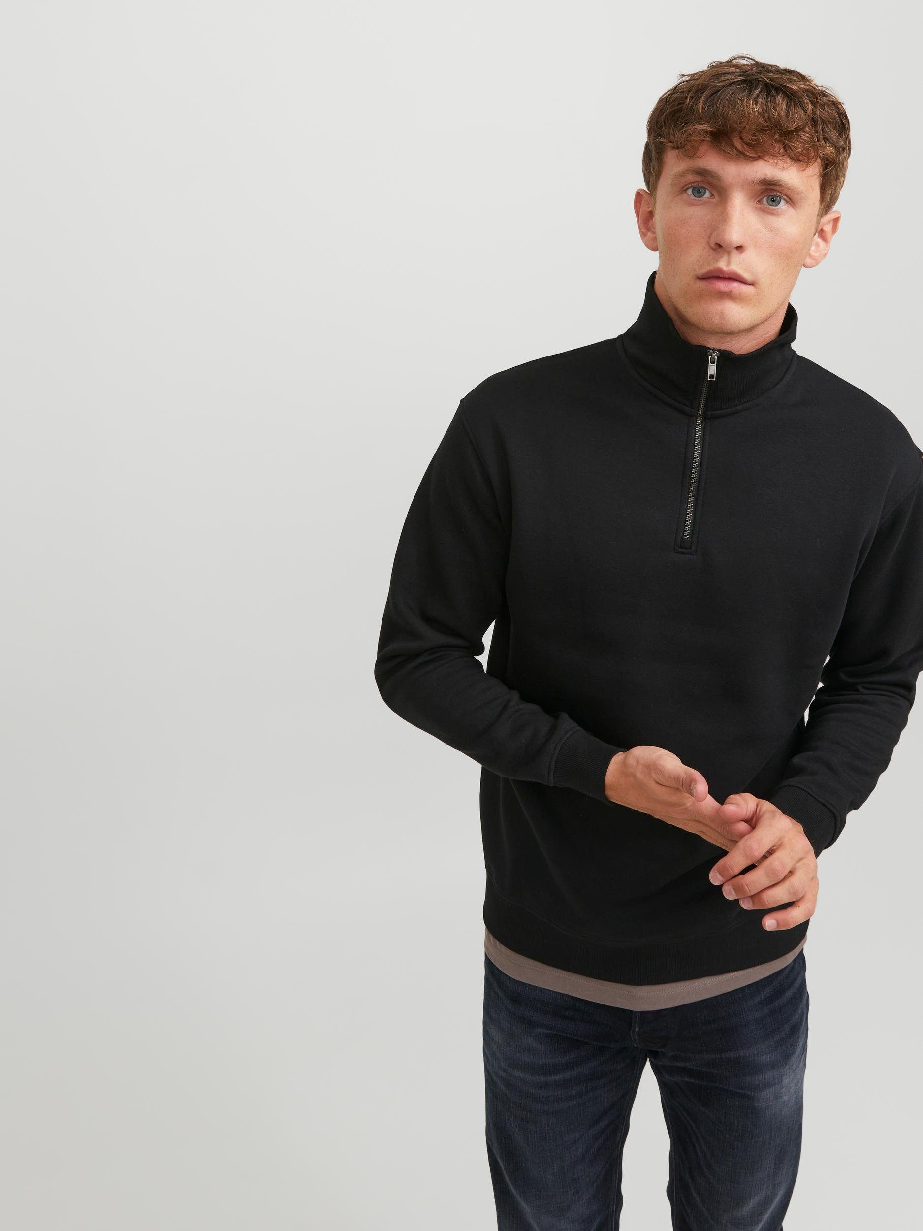 & Jones JJEBRADLEY SWEAT Stehkragen mit Black Jack ZIP Sweatshirt NOOS HALF