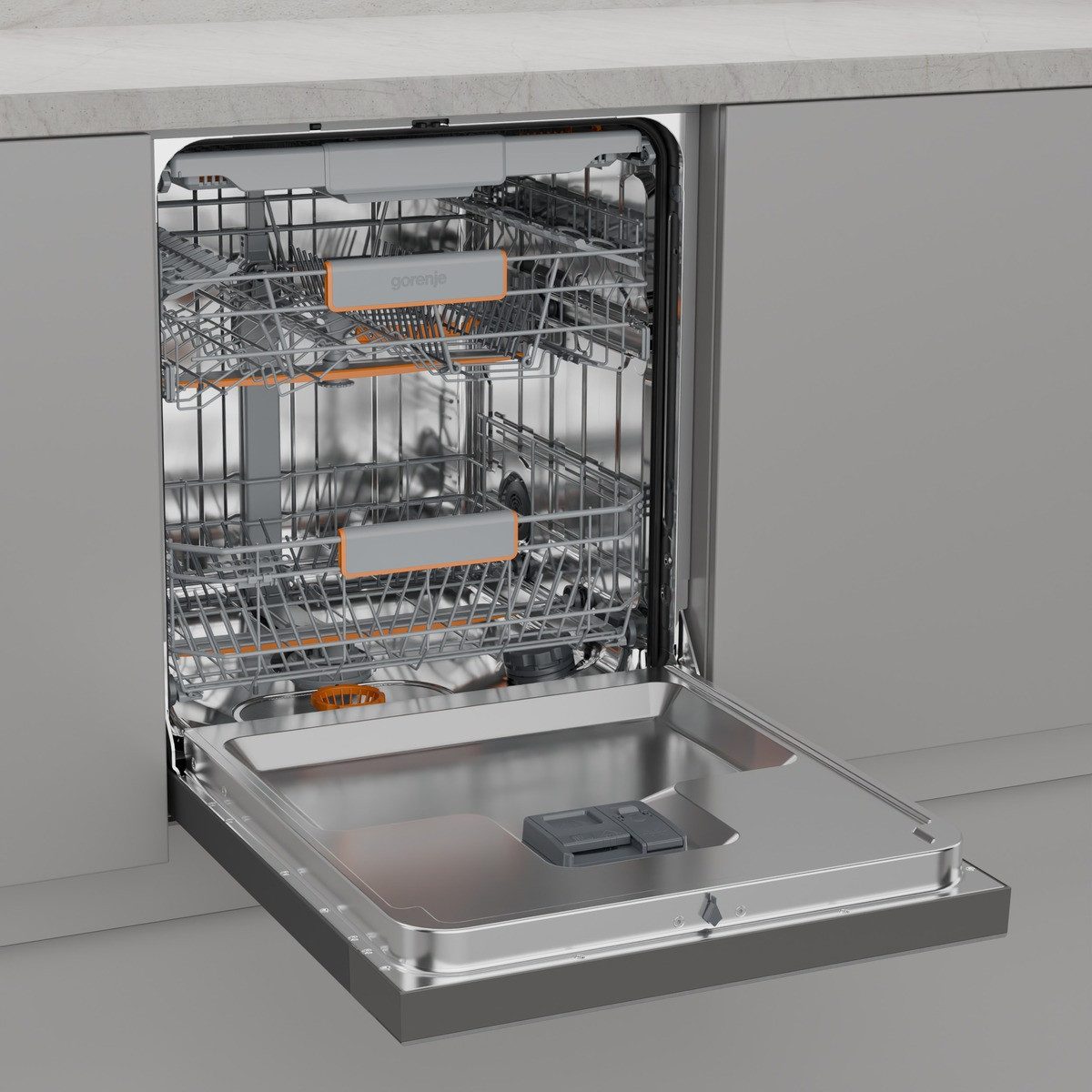 GORENJE Unterbaugeschirrspüler GU663B95X, 9,4 l, 16 Maßgedecke, 16 Maßgedecke, auto. Türöffnung, Besteckschublade – Bild 4 von 5