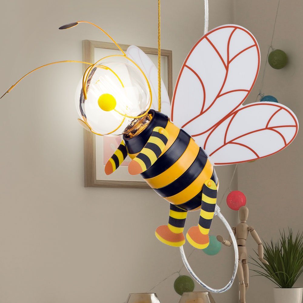 LED inklusive, 2er Set Honig Bienen Set Pendel Leuchten etc-shop Flügel Hänge Pendelleuchte, Warmweiß, im Lampen Leuchtmittel