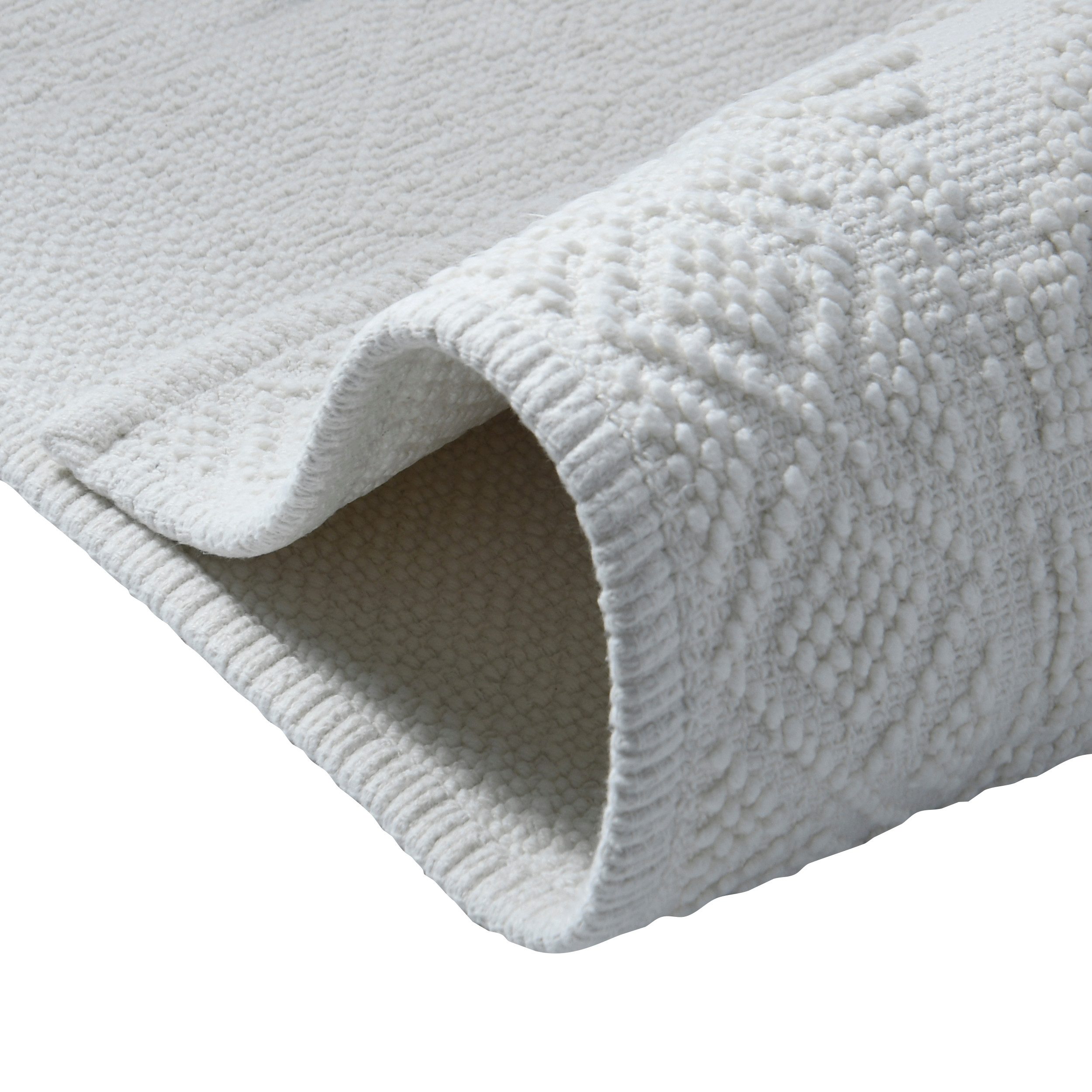 spirella Badematte Spirella Badteppich Badematte Duschvorleger 100% Baumwolle Hochflor, Höhe 4 mm, Badteppich mit erhabenem Muster, Für Fußbodenheizung geeignet – Bild 5 von 5