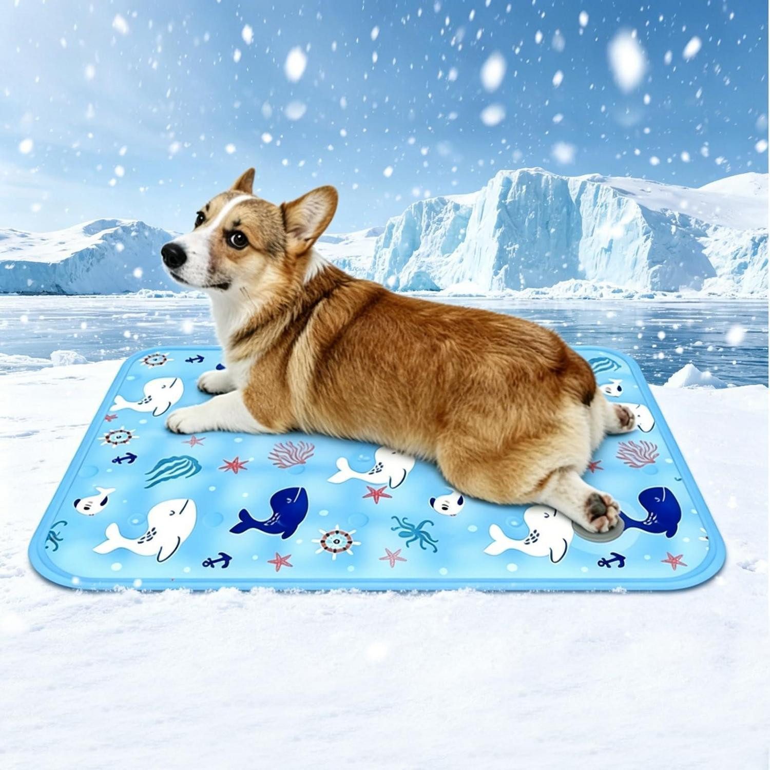 LuxusKollektion Hundematratze Kühlmatte Hunde/Katzen 50x60cm Gel-Kühlpad