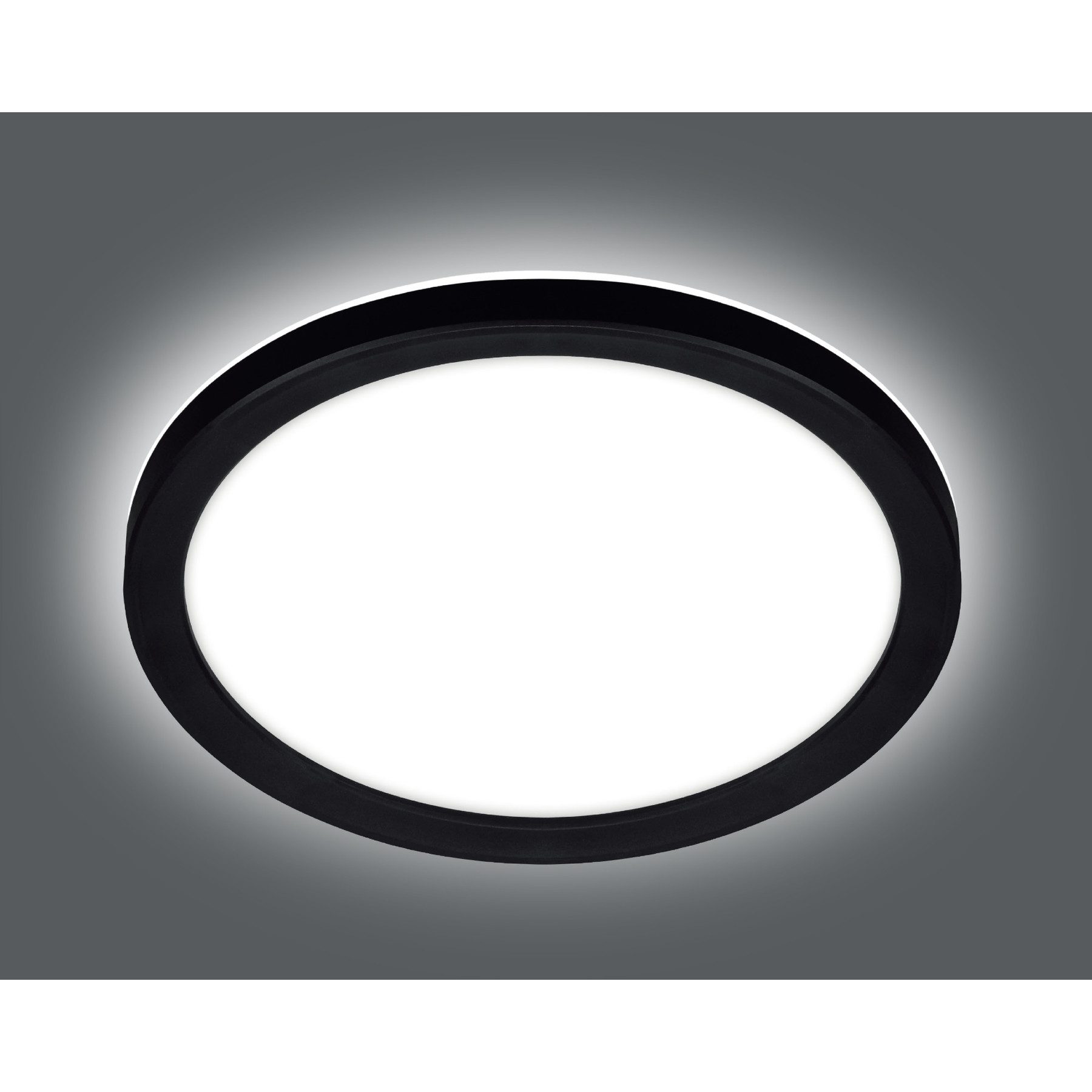 BLULAXA LED Deckenleuchte BLULAXA LED-Deckenleuchte, 12W, 3000K, 1200lm, warmweiß, IP20, schwarz