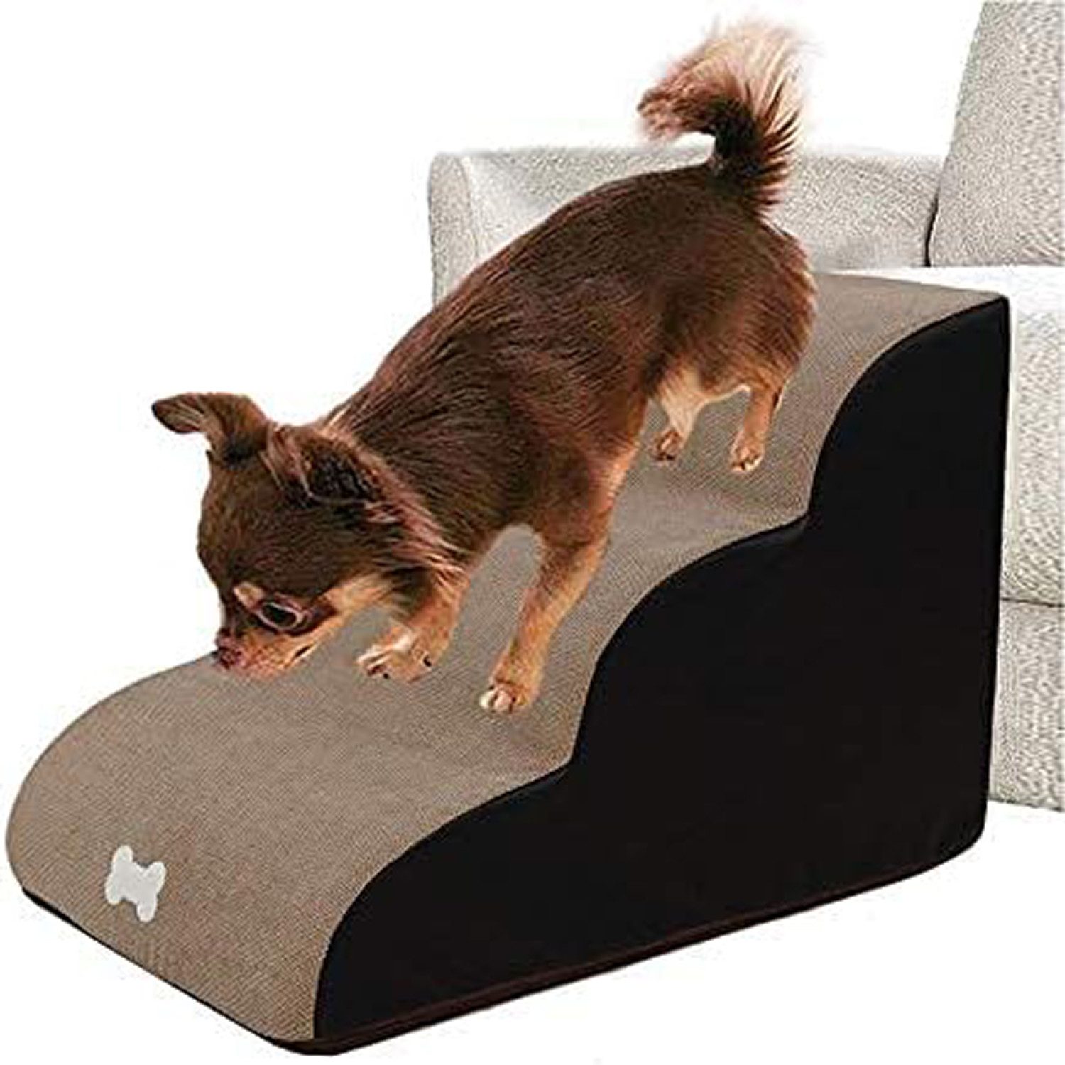 OKWISH Hunderampe 3-Stufig Hundetreppe Haustiertreppe Hunde Treppe Katzentr günstig online kaufen