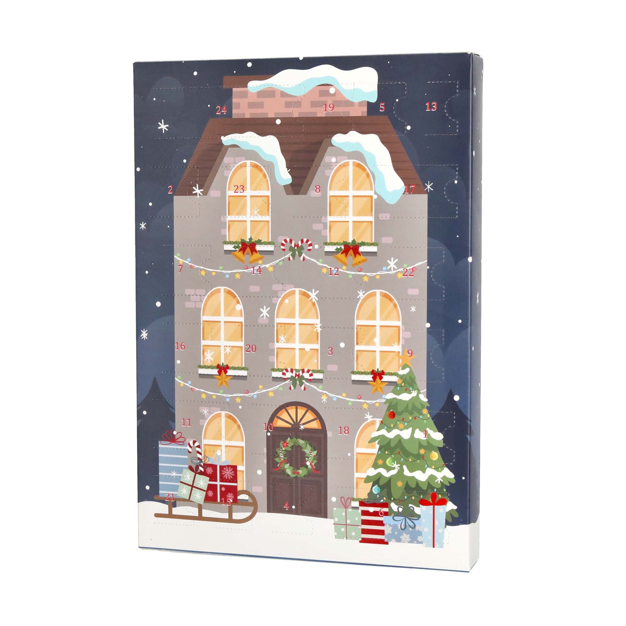 HAC24 Adventskalender Edelstein Advents Kalender (24-tlg), Inkl. 22 Edelsteine 1 Schüsselanhänger 1 Armband