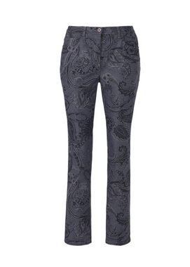 GOLDNER Stoffhose Druckhose CARLA mit Paisley-Muster