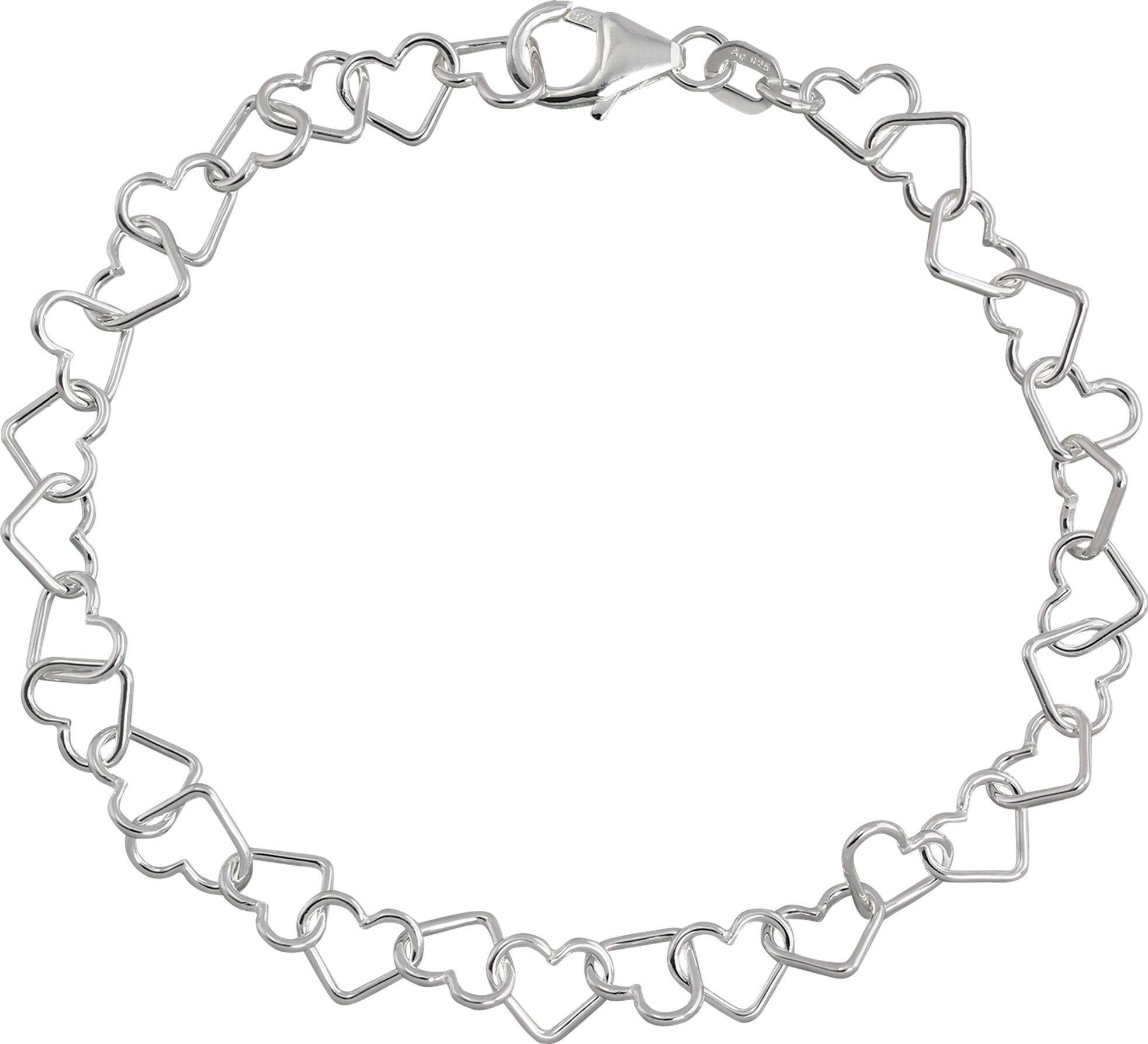 SilberDream Silberarmband SilberDream Armschmuck 19cm (Armband), Damen Armband ca. 19cm, 925 Sterling Silber, Farbe: silber