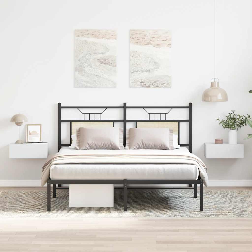 furnicato Nachttisch Hängender Weiß 40 x 30 x 15 cm aus Holzwerkstoff (2-St)