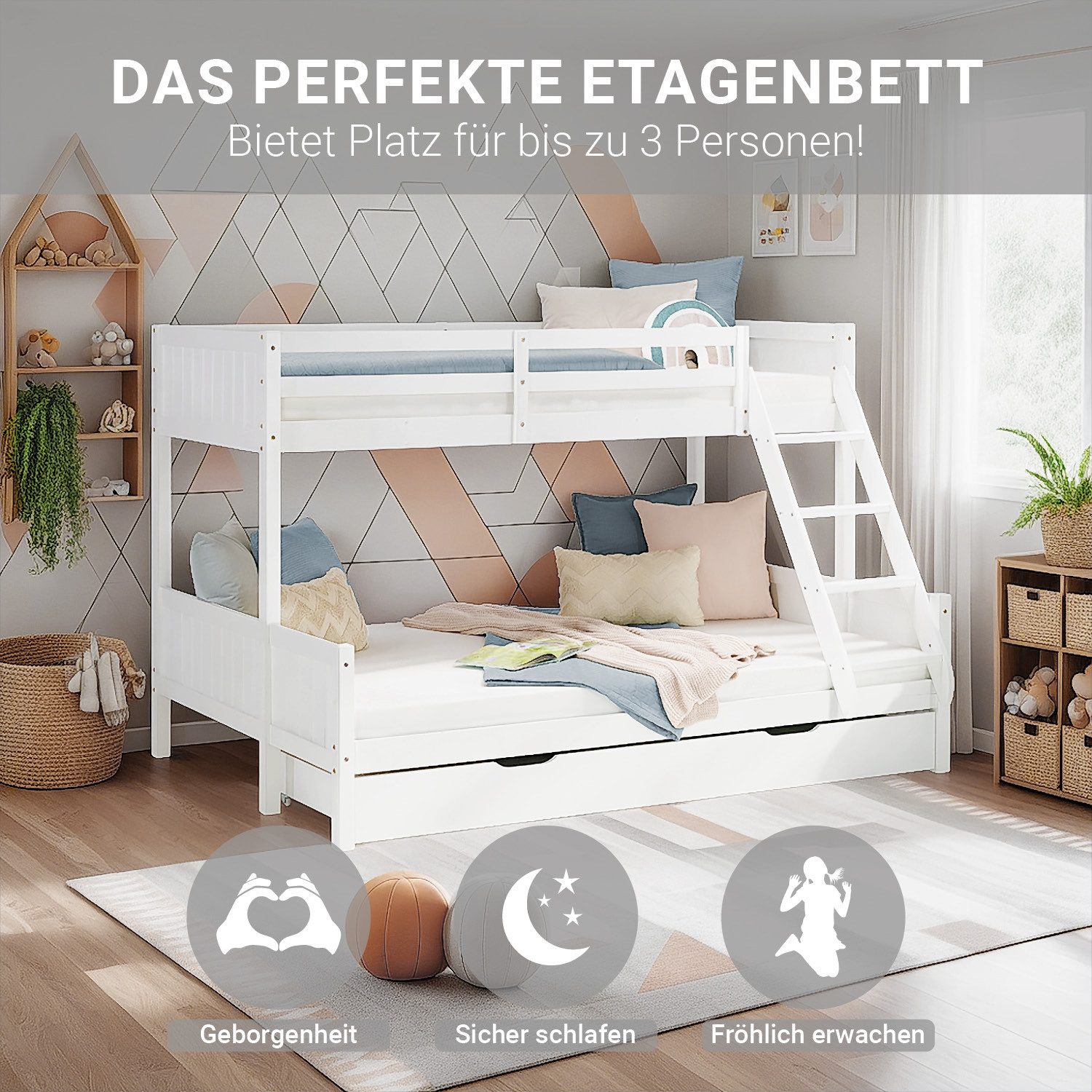 Homestyle4u Etagenbett 90x200 und 140x200 Kinderbett günstig online kaufen