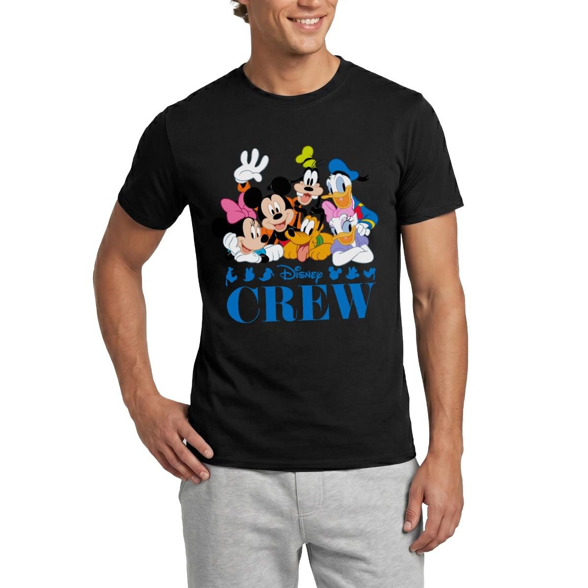 Spreadshirt T-Shirt Mickey & Minnie Pluto Goofy Daisy Donald Crew Männer T-Shirt (1-tlg)